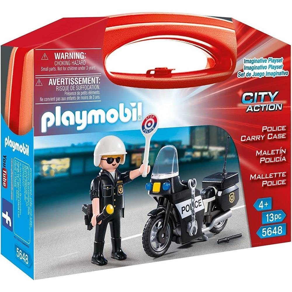 Playmobil® Konstruktionsspielsteine City Action Polizeimotorrad zum