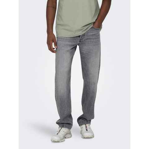 ONLY & SONS Regular-fit-Jeans ONSEDGE STRAIGHT BROMO 0017 DOT DNM NOOS