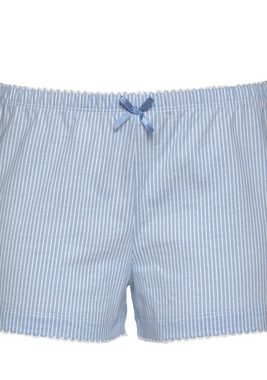 Vivance Dreams Shorty (2 tlg) mit feinem Muster und Häkelkante