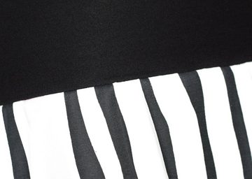 dunkle design Ballonrock Maxirock Baumwolle Avant Garde Schwarz Weiß Bund aus Jersey