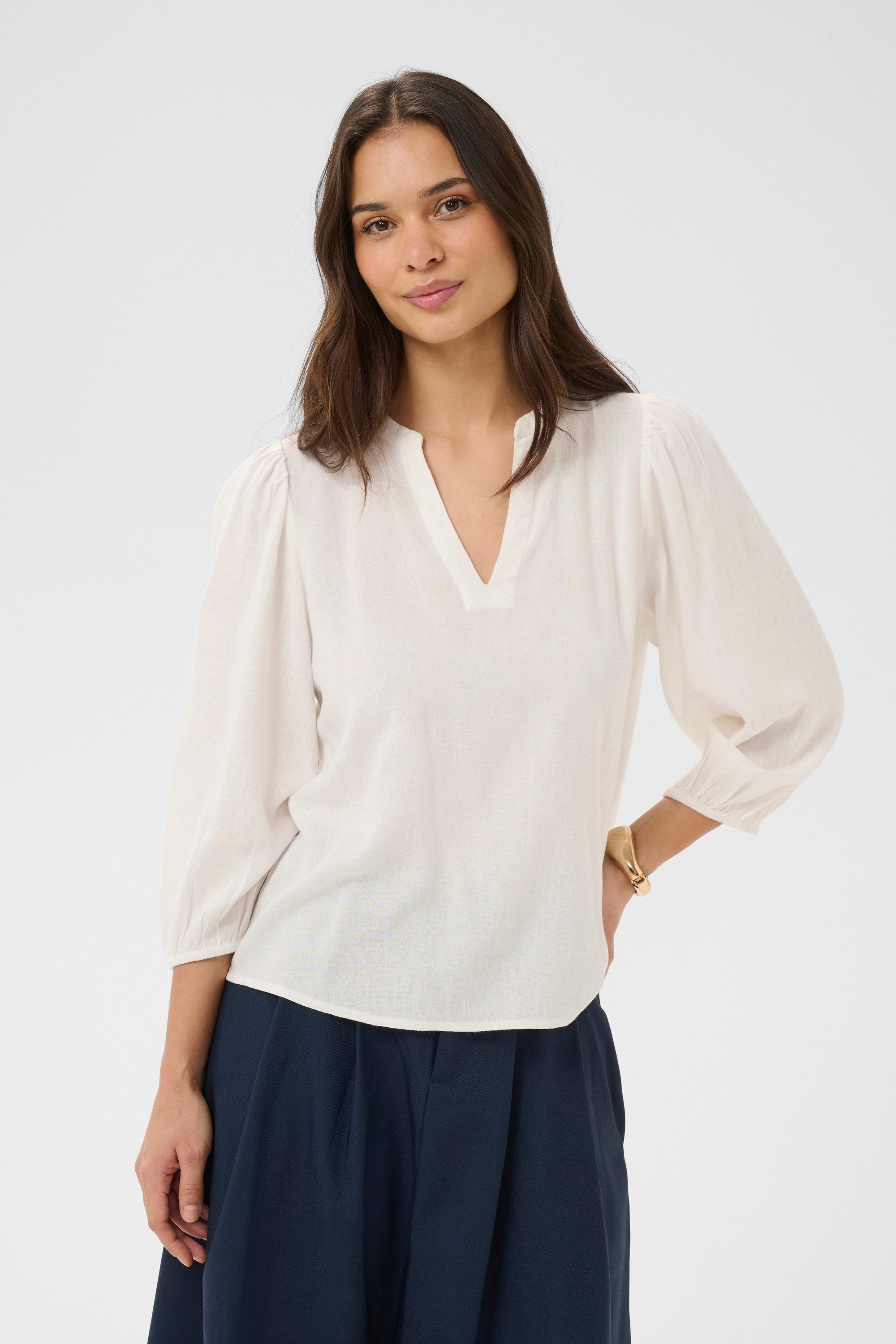 KAFFE Kurzarmbluse Kurzarm-Bluse KAmilia