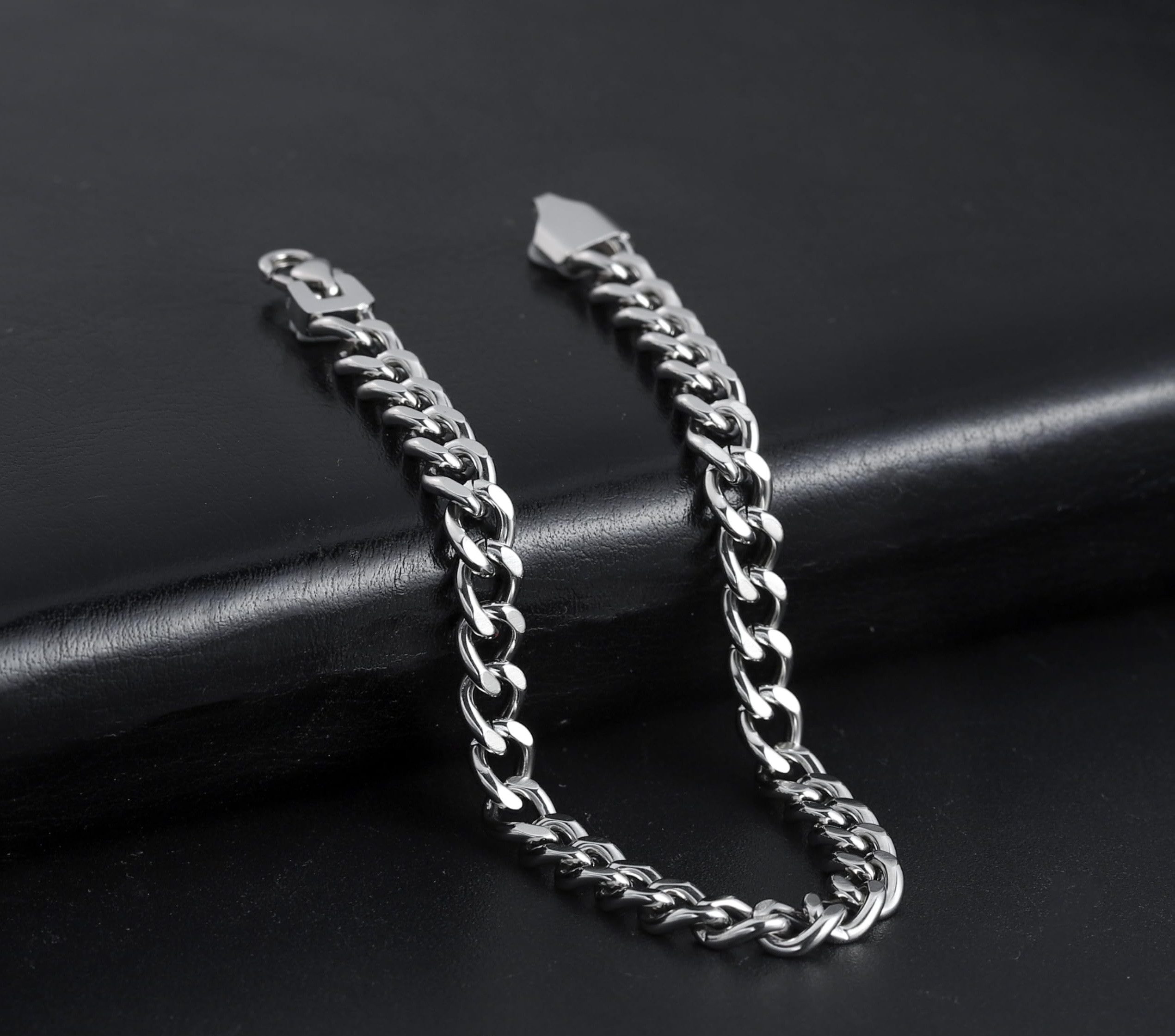 Kim Johanson Armband Herren, Panzerkette 6 mm, aus Edelstahl, 19-21 cm, zei günstig online kaufen