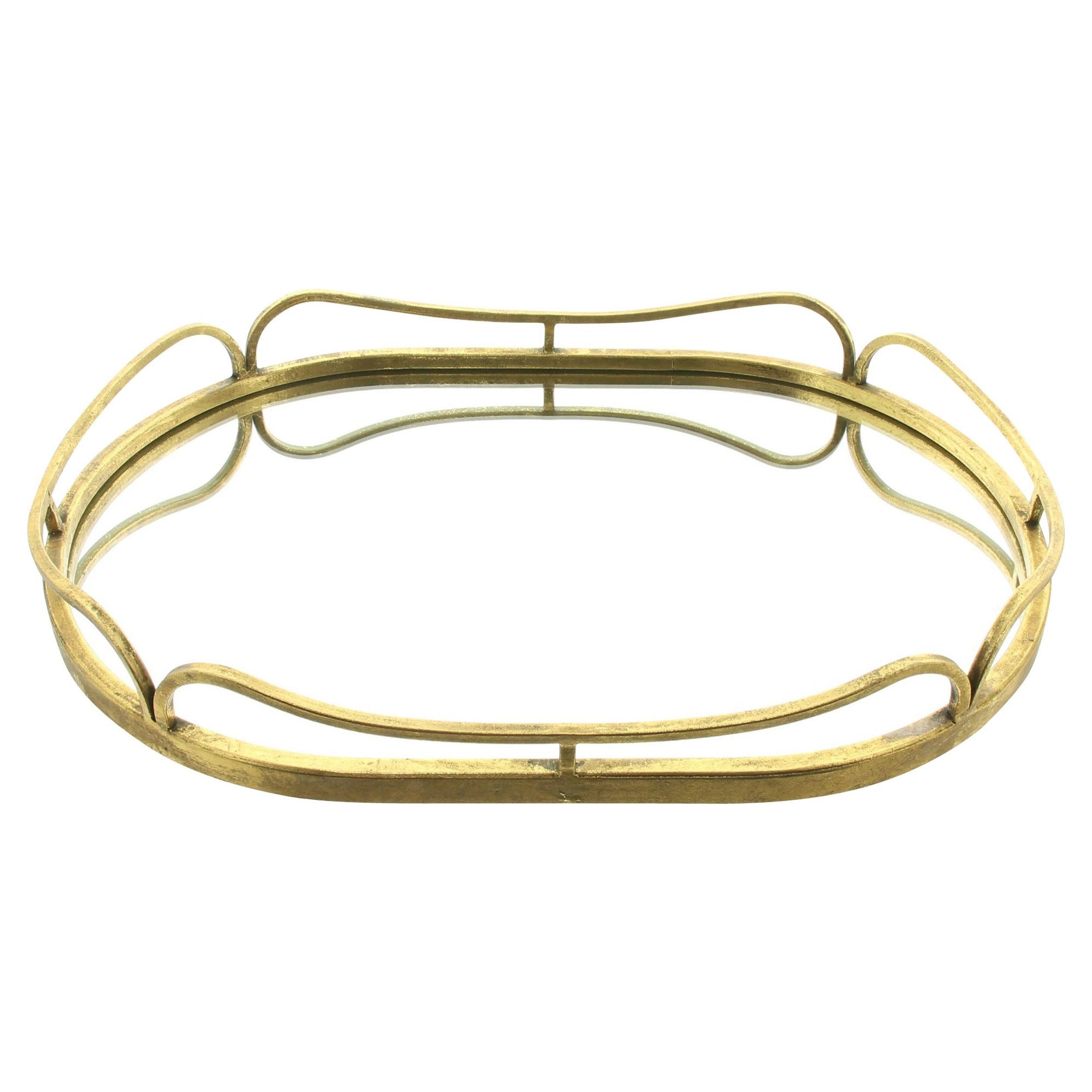 Tablett Spiegeltablett Gold 50x34cm – Serviertablett