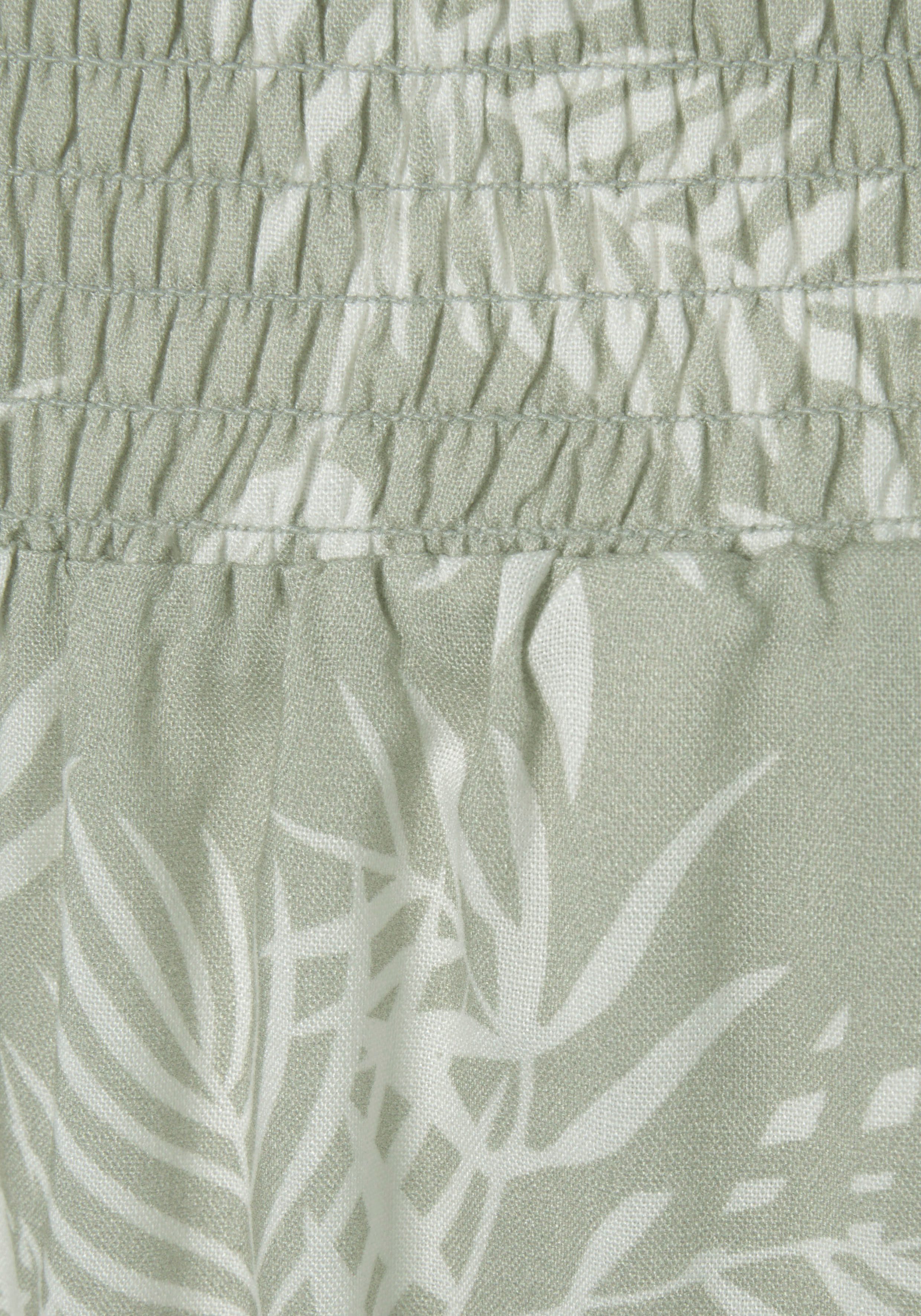 LASCANA Palazzohose aus gekreppter Viskose mit elastischem Smokbündchen, Stoffhose