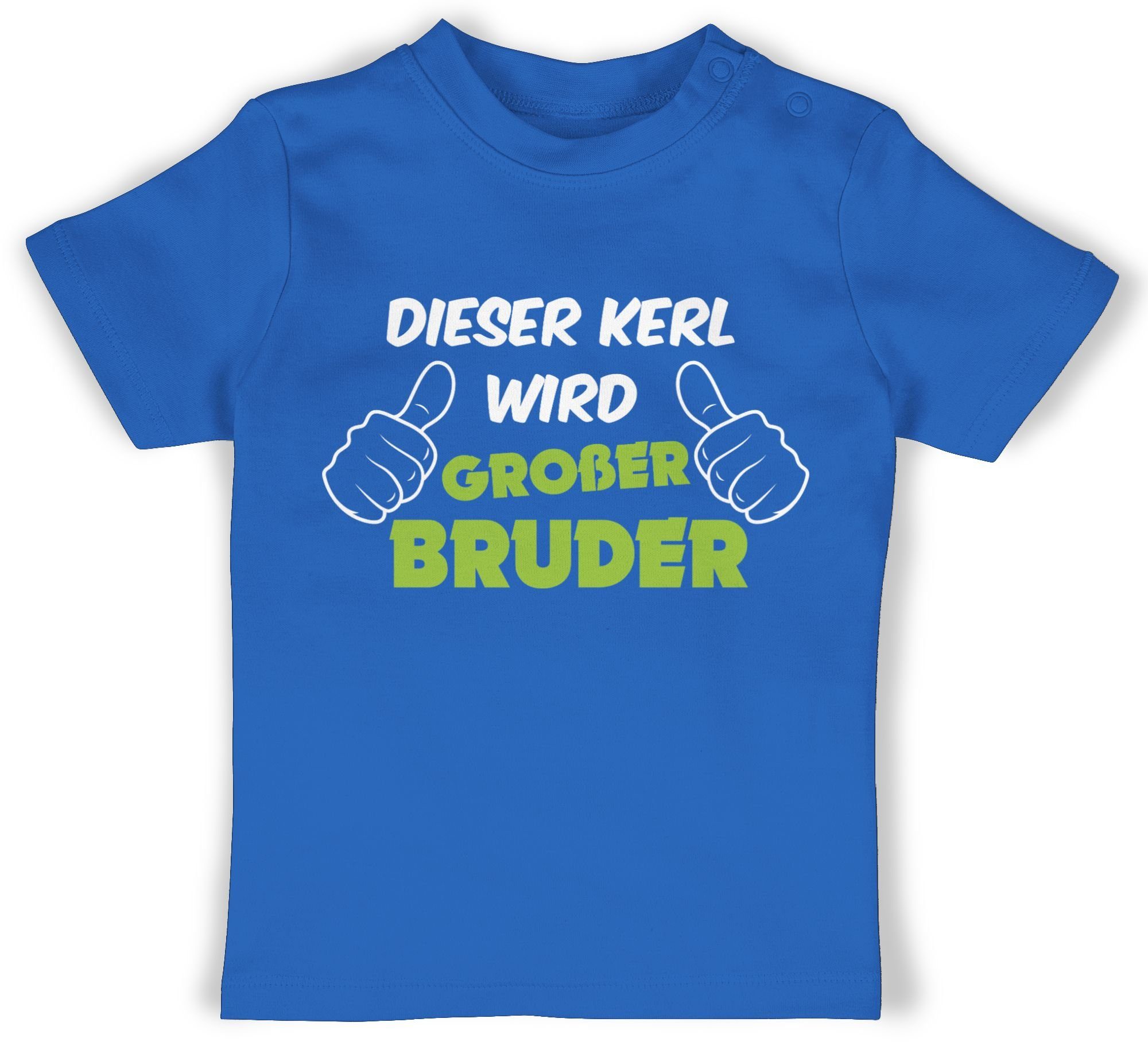 Shirtracer T-Shirt Großer Bruder Bruder 2 Royalblau Dieser wird großer Kerl