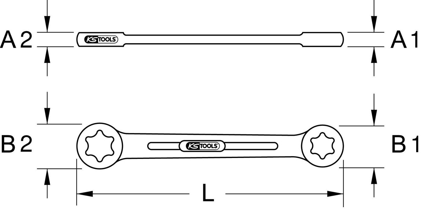 Thumbnail - KS Tools Ringschlüssel CHROMEplus Torx-E-Doppel-Ringschlüssel XL,E6xE7