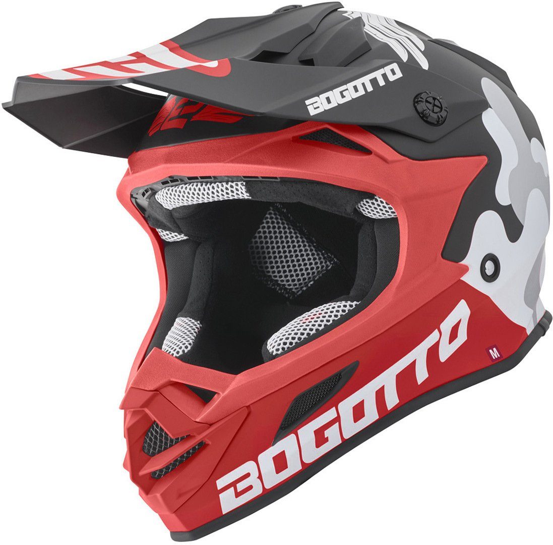 Bogotto Motocrosshelm V328 Camo Motocross Helm, Waschbar