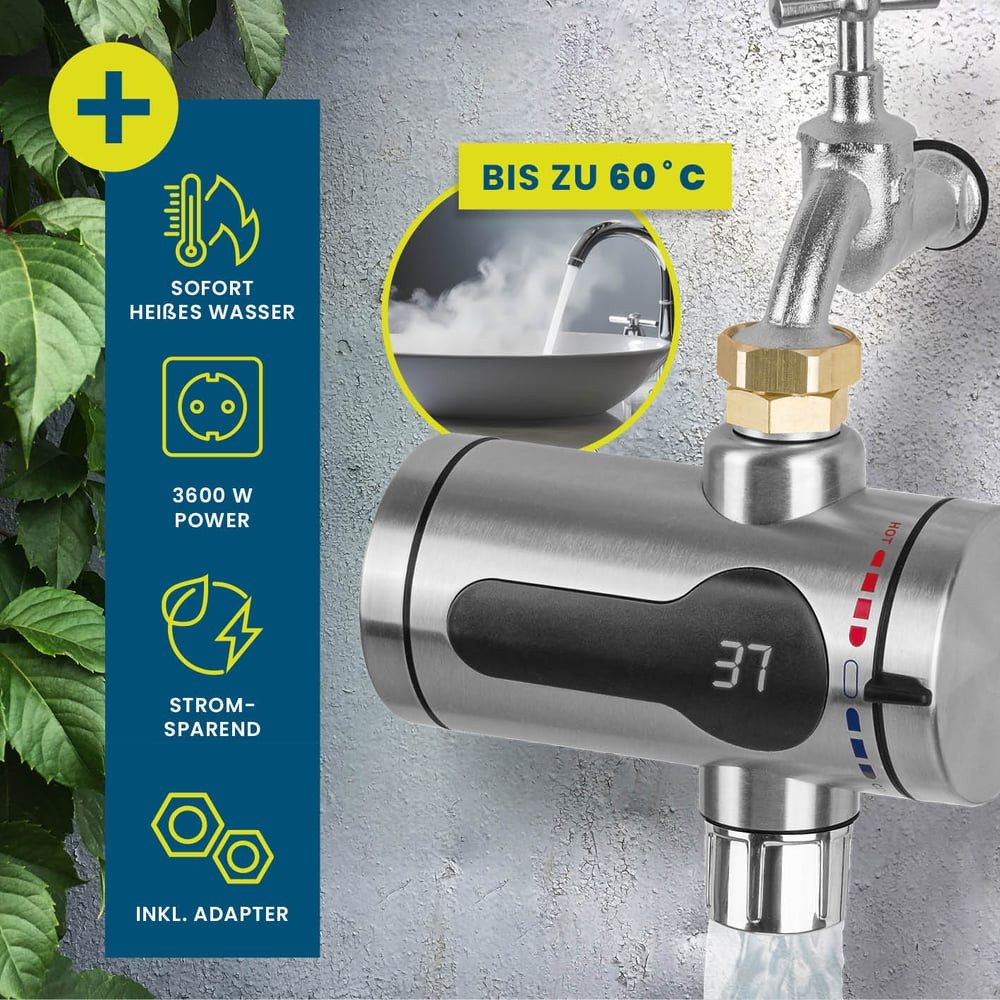 Hoberg Durchlauferhitzer Universal Kompakt 3600W, LED-Temperaturanzeige, günstig online kaufen