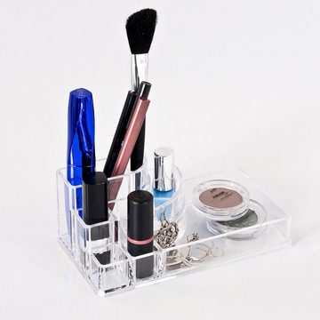 bremermann Make-Up Organizer Kosmetik-Organizer mit 8 Fächern für kleinere Produkte, transparent