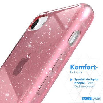 EAZY CASE Handyhülle Glitter Case für iPhone SE 2022/2020, iPhone 8/7 4,7 Zoll, Phone Case Silikonhülle kratzfest Girly Slimcover Handy Tasche Pink