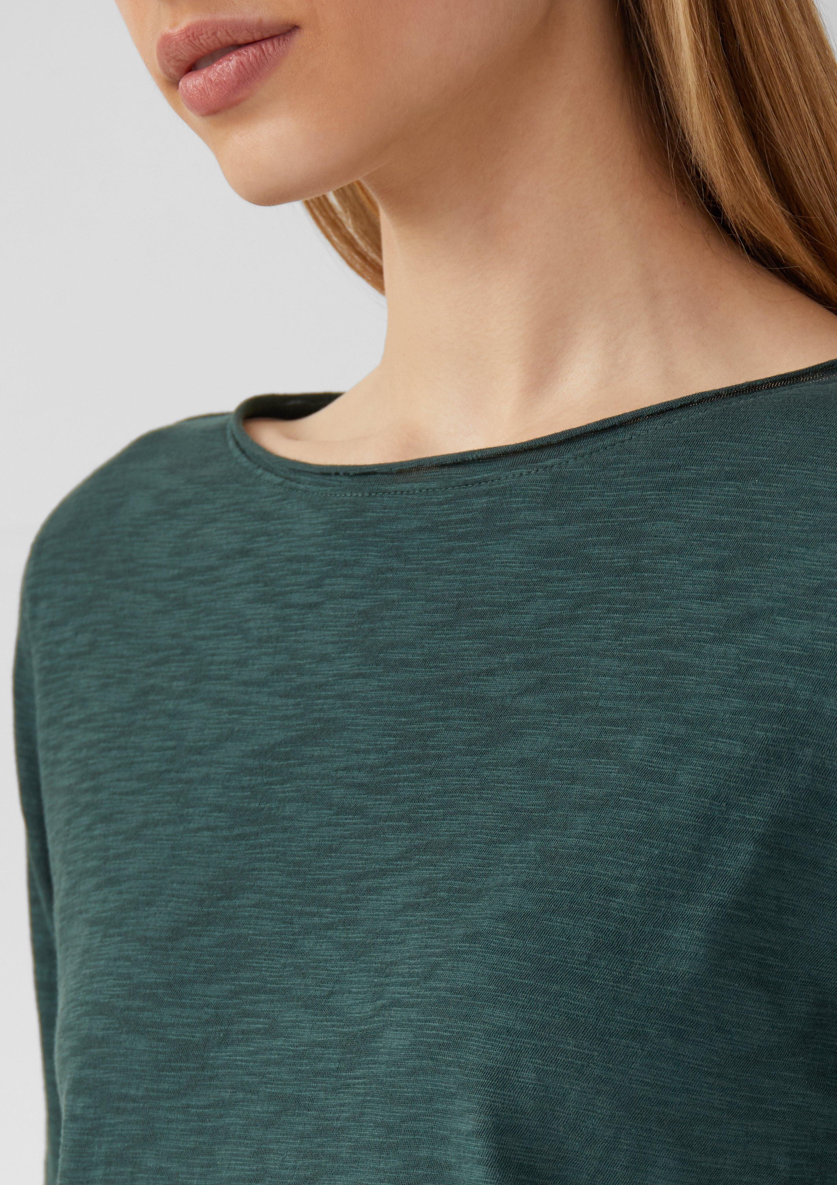 s.Oliver 3/4-Arm-Shirt Shirt mit Flammgarnstruktur und günstig online kaufen