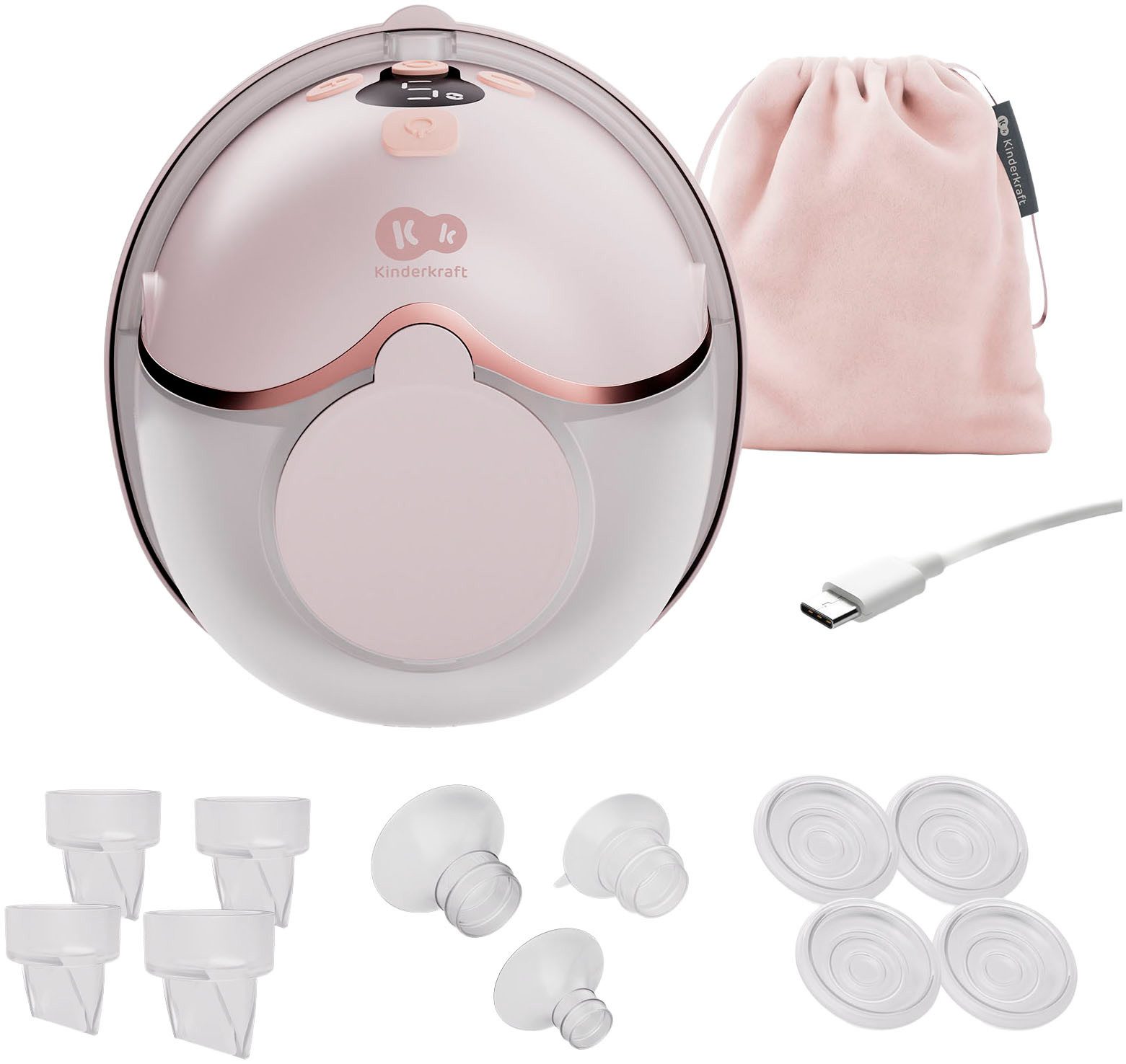 Kinderkraft Elektrische Milchpumpe MAMAFLOW, mit 4 Modi, ideal für die Handtasche