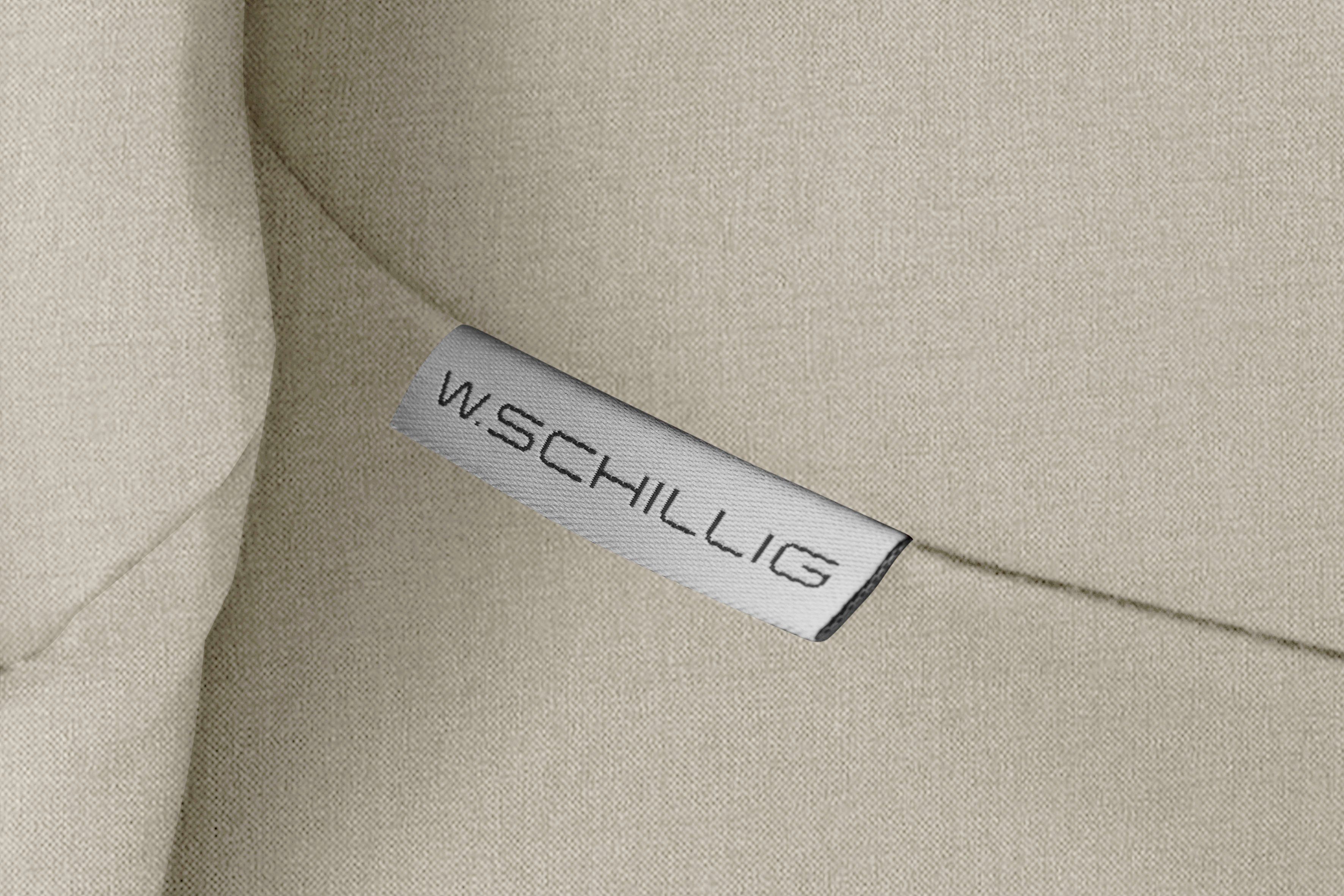 W.SCHILLIG 2,5-Sitzer in Breite Schwarz, sherry, Kopfstützenverstellung, 234 Metallfüße cm