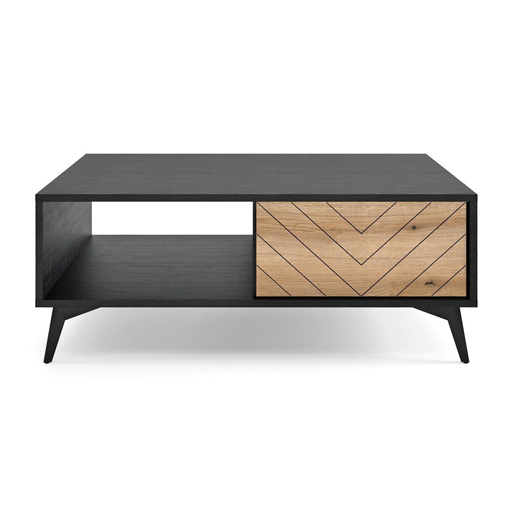 Lomadox Couchtisch DALE-160, Wohnzimmertisch schwarz mit günstig online kaufen
