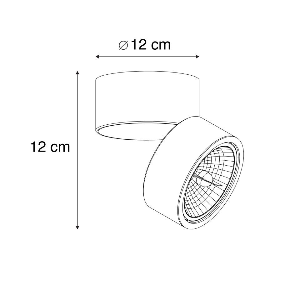Qazqa LED Aufbaustrahler Go nine, ohne Leuchtmittel, Warmweiß, QAZQA Aufbau­spot, g9, Weiß, Stahl, Industrie