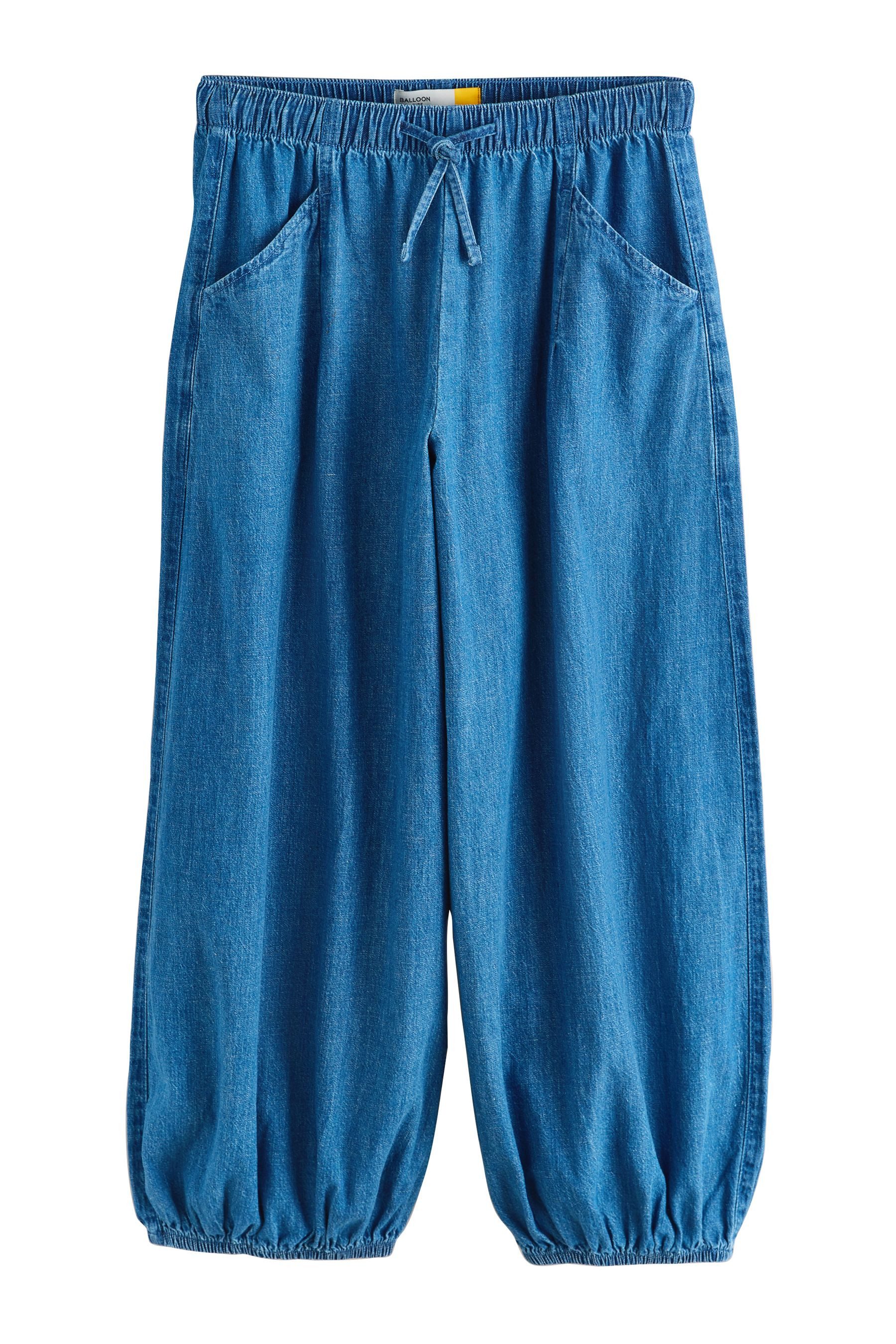 Next Weite Jeans Jeans mit Ballonschnitt aus leichtem Leinengemisch (1-tlg)