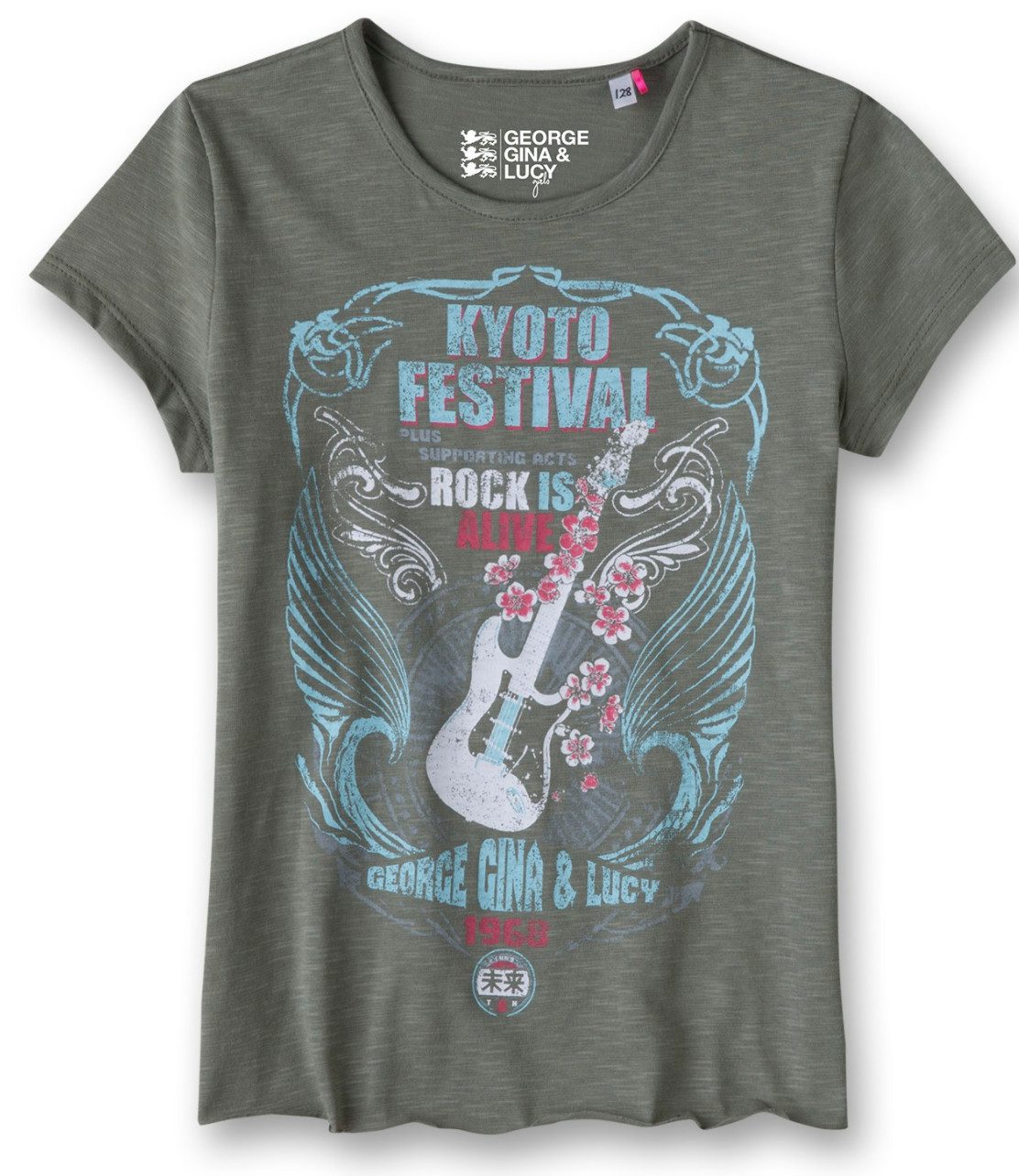 George Gina & Lucy T-Shirt Mädchen T-Shirt Baumwolle Print Festival Rock kurzarm