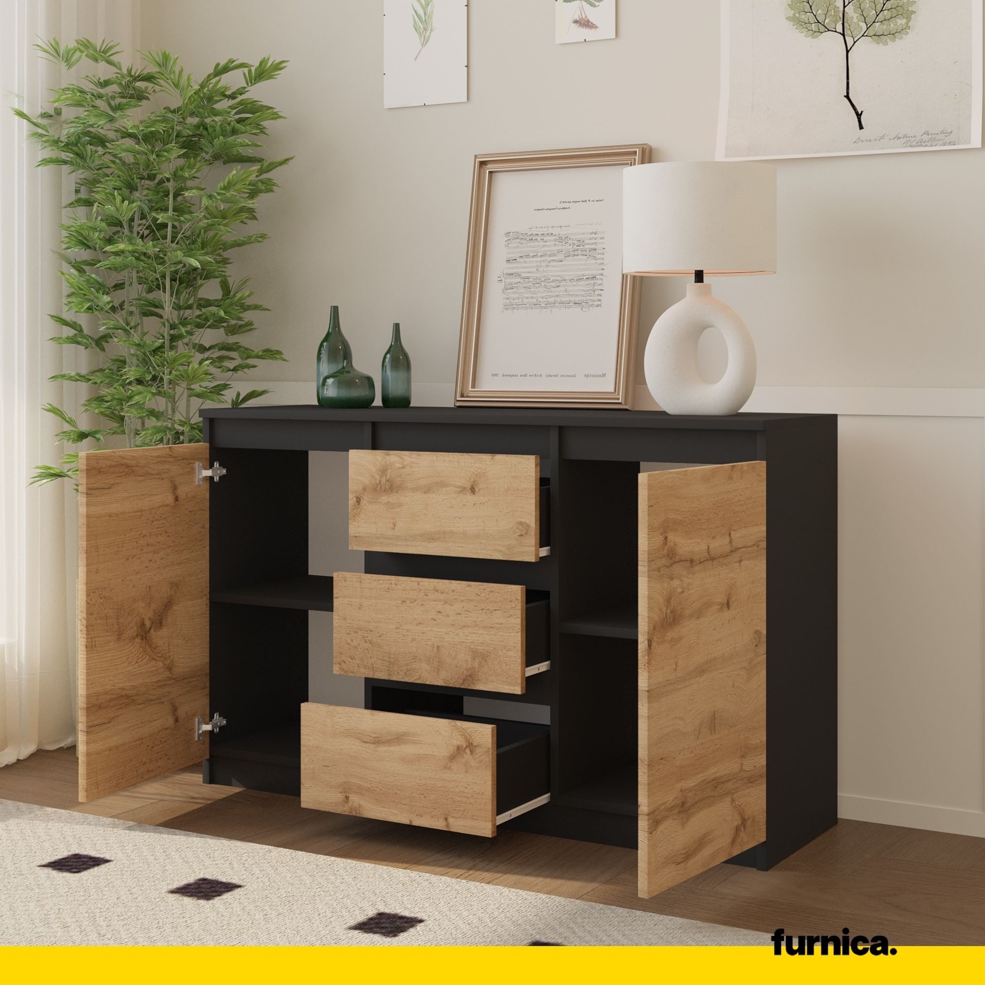 Furnica Sideboard MIKEL, 3 Schubladen und günstig online kaufen