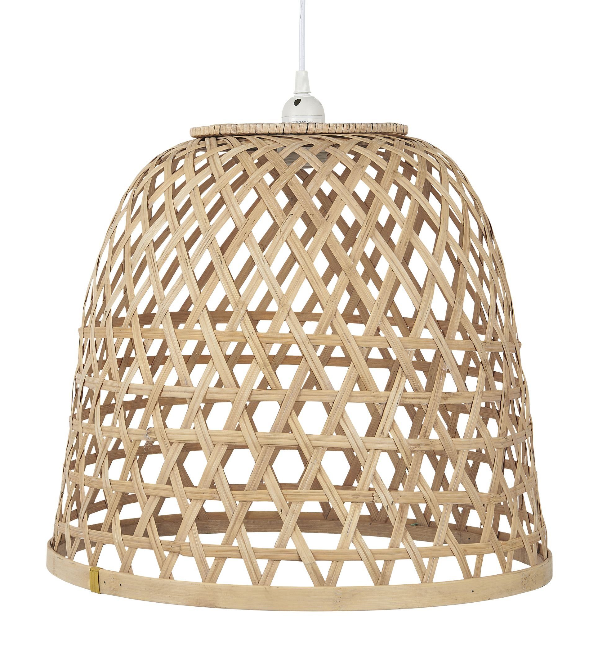 Ib Laursen Hängeleuchte Hängelampe Pendelleuchte Lampe Bambus D 43cm Ib Laursen 3837-14, Fassung E 27 - Leuchtmittel ist nicht enthalten