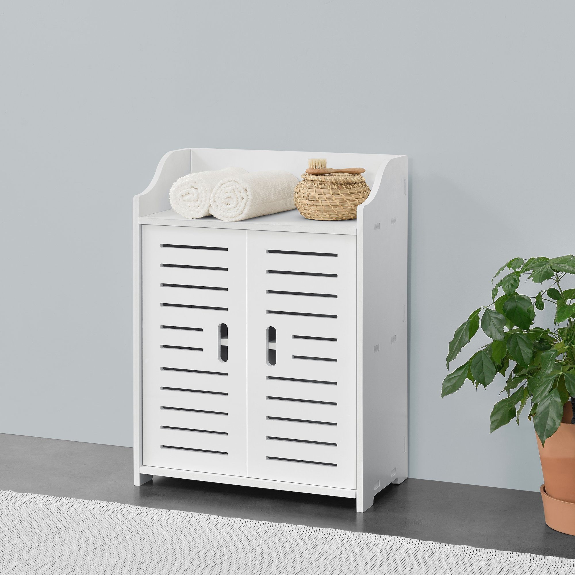 en.casa Unterschrank »Trosa« Badezimmer Wandschrank 62x45x25cm günstig online kaufen