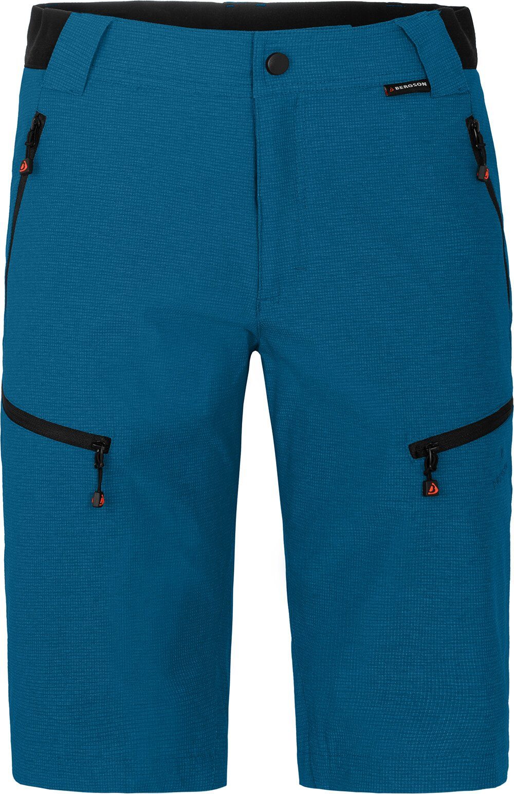 Bergson Outdoorhose LEBIKO Bermuda Herren elastisch, Normalgrößen, blau robust, Saphir Wandershorts