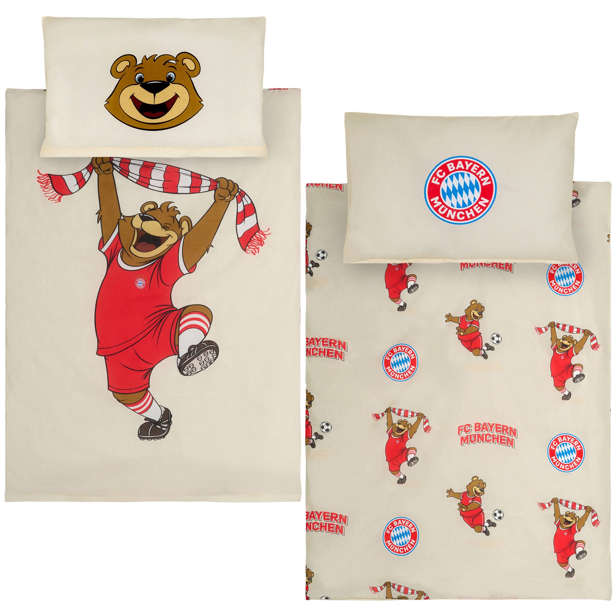 BERONAGE Babybettwäsche FC Bayern München Baby / Kleinkind Bettwäsche Berni günstig online kaufen
