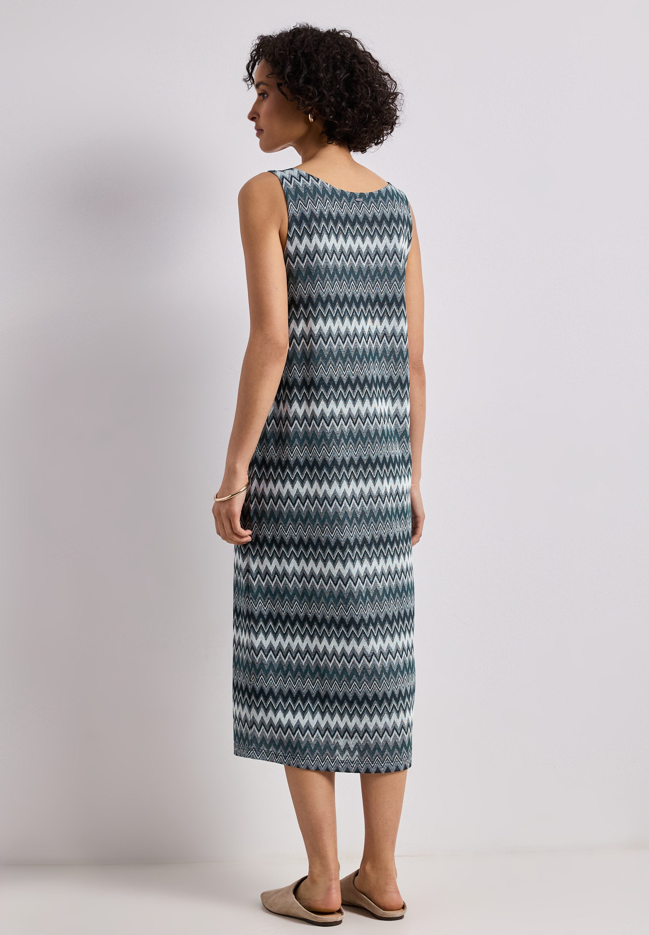 STREET ONE Midikleid mit Zick Zack Muster