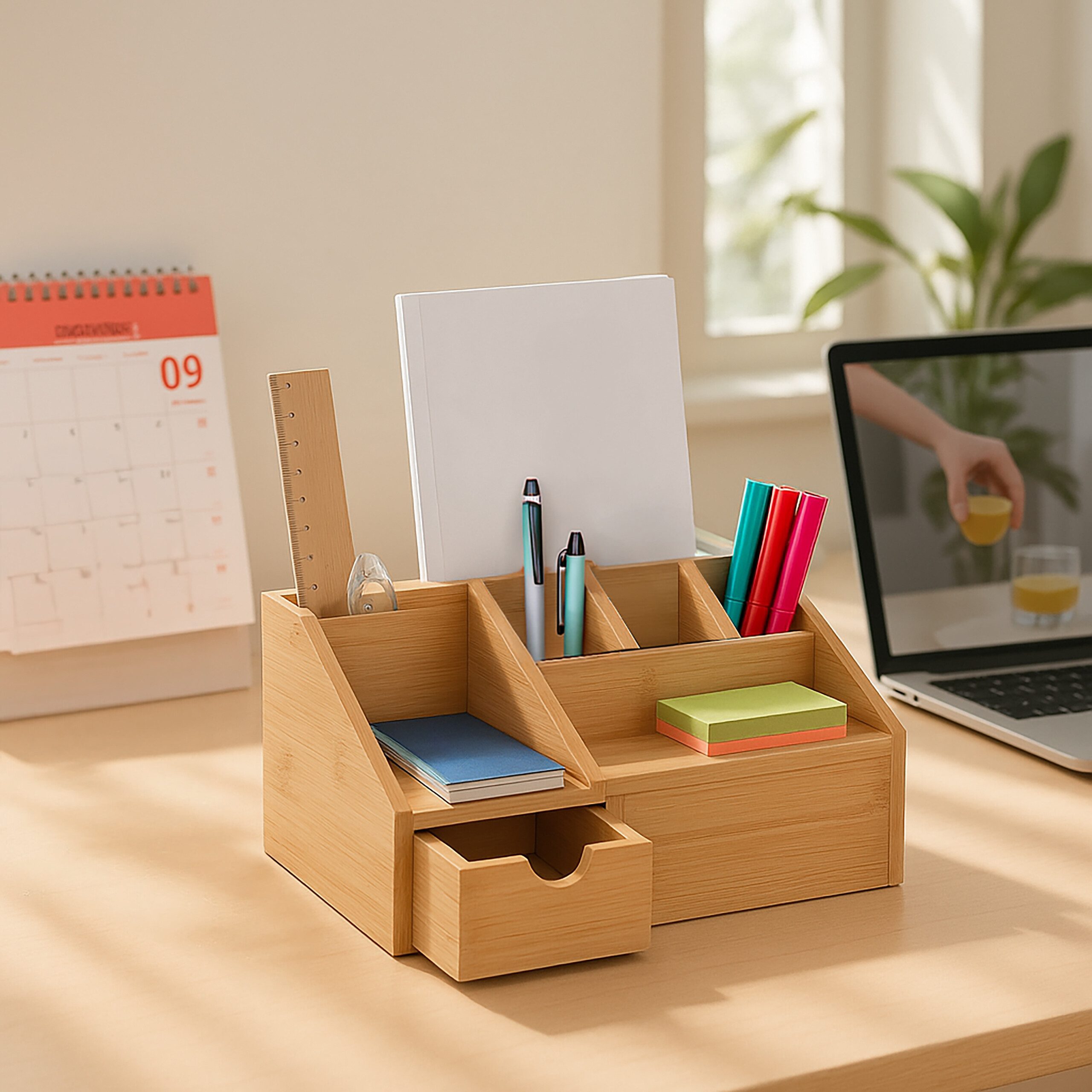 relaxdays Organizer Schreibtisch Organizer mit Schublade