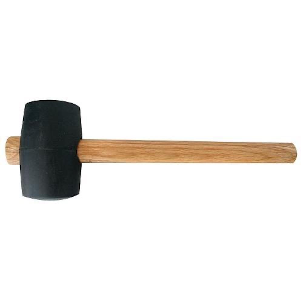 PROREGAL® Hammer Gummihammer 0,45 kg Holzgriff
