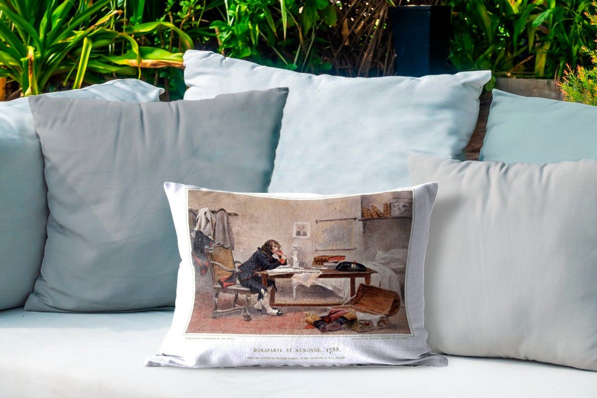 MuchoWow Dekokissen Illustration Polyester, einem Bonaparte Outdoor-Dekorationskissen, Tisch, Kissenhülle von an Dekokissenbezug, Napoleon
