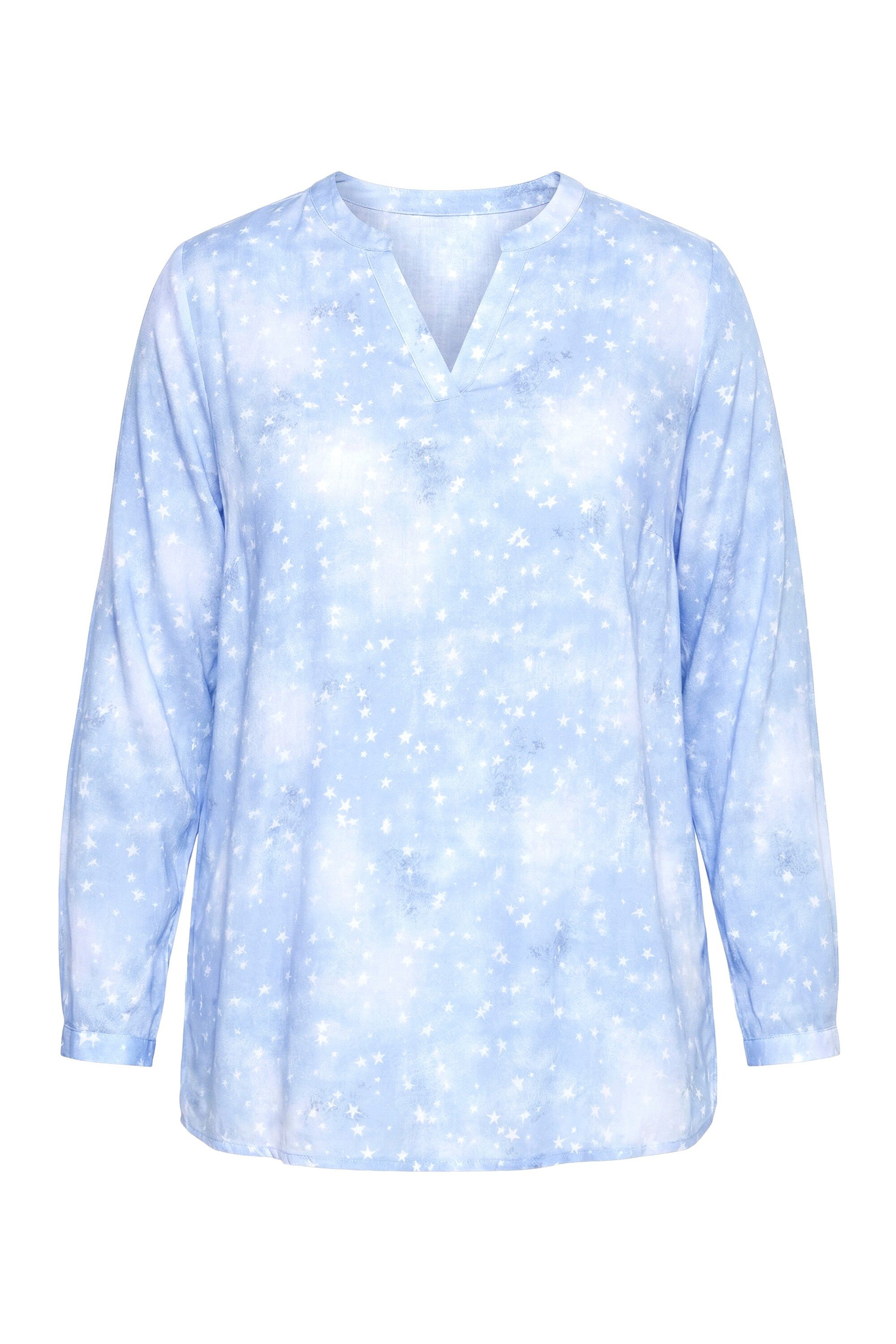 Angel of Style Longbluse Bluse A-Linie kleine Sterne Langarm günstig online kaufen
