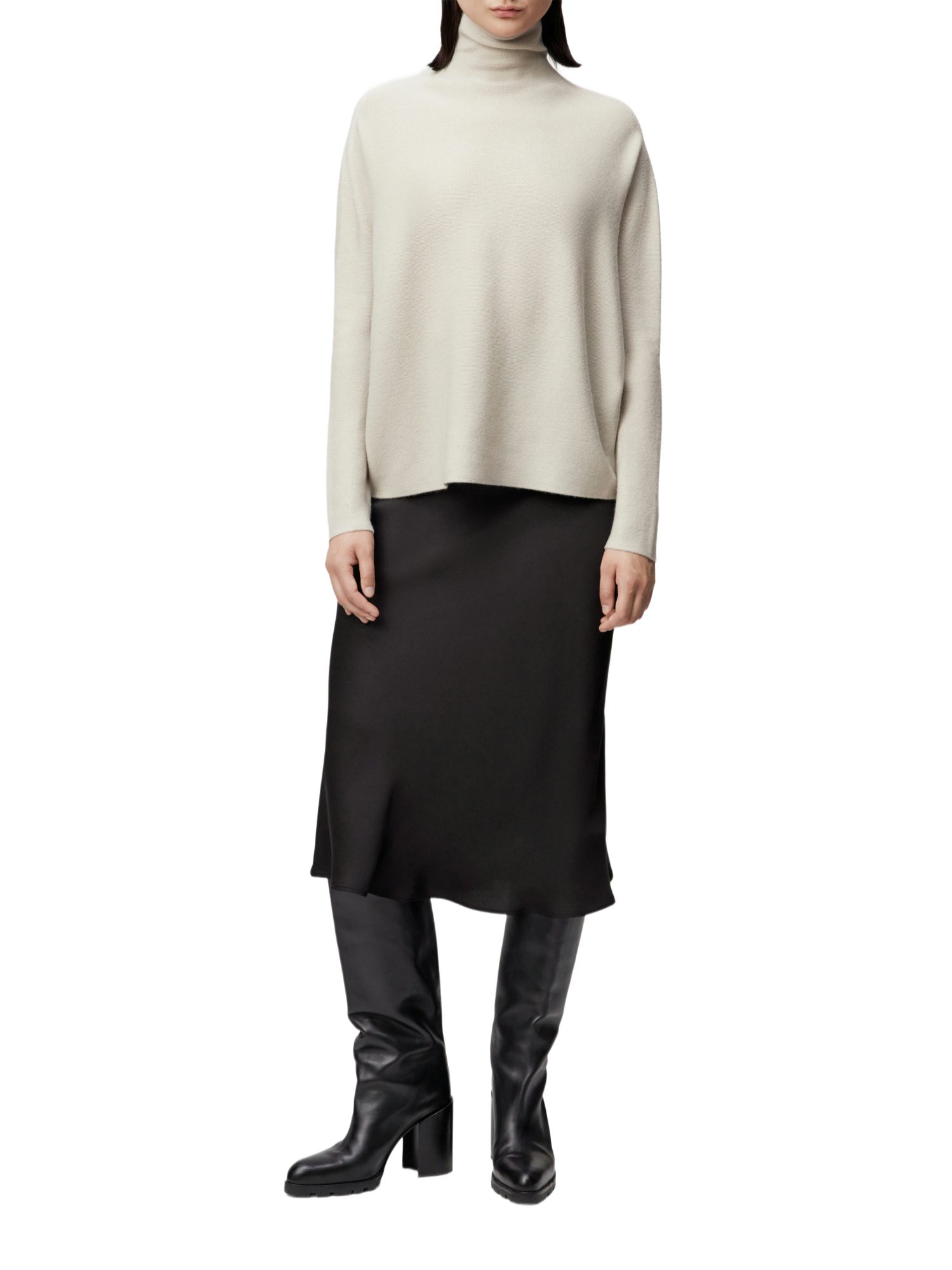 Drykorn Strickpullover Casual,Wolle,Unifarben,Rollkragen,Lang,Oversized