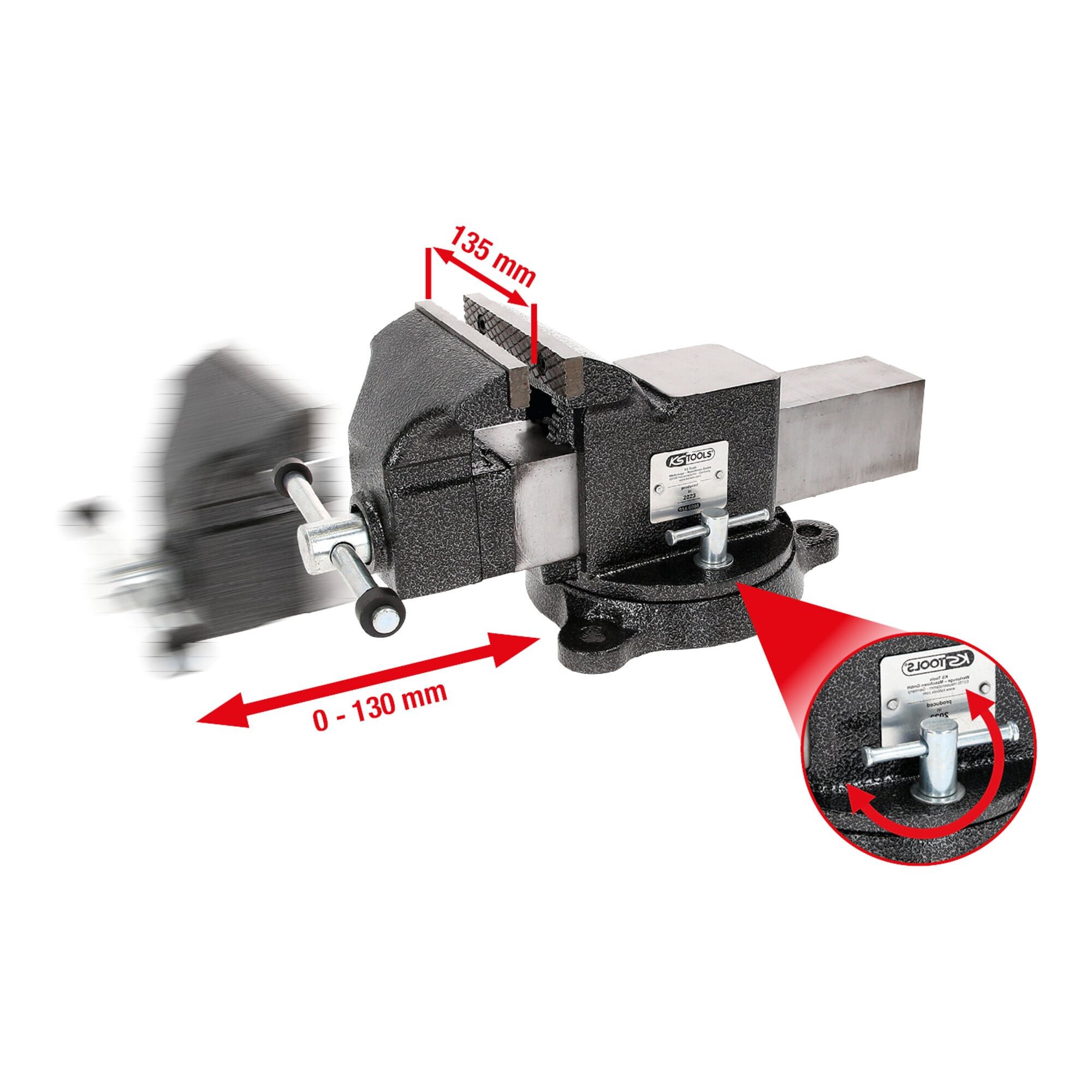 KS Tools Schraubstock KS Tools Parallel-Schraubstock, 5"