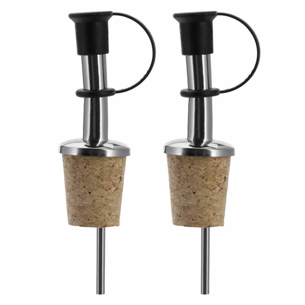 WESTMARK Flaschenausgießer 2 Stk., Essig-/Öl-Ausgießer für Flaschen, mit Käppchen, mit Luftröhrch, Essig