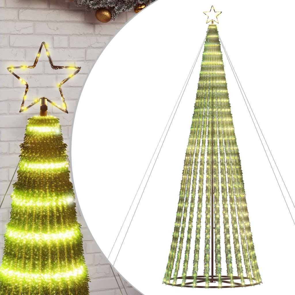 vidaXL Außen-Wandleuchte, LED Weihnachtsbaum 1028 LEDs Warmweiß 403 cm günstig online kaufen