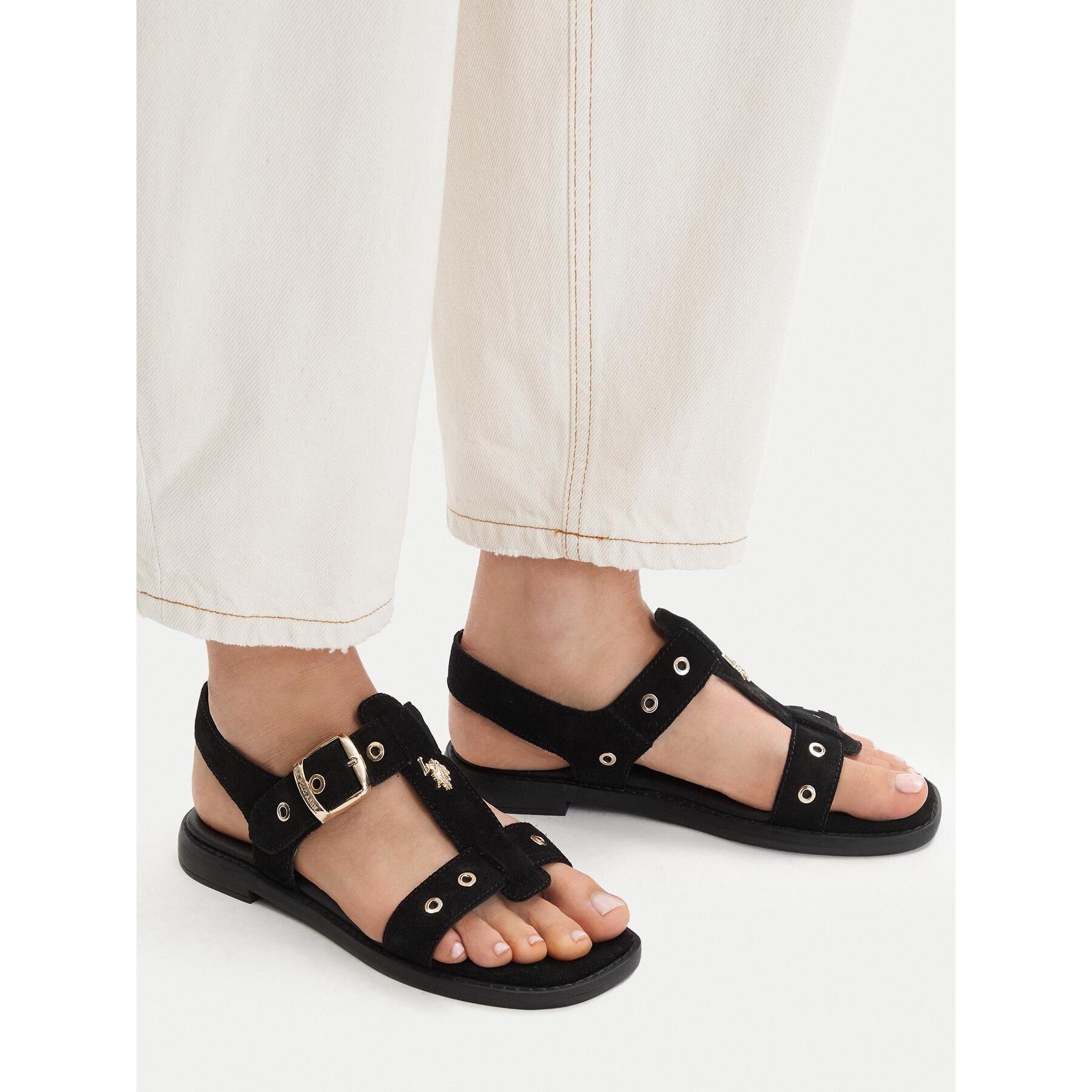 U.S. Polo Assn. US Polo Assn Damen-Sandalen Schwarz Sandale