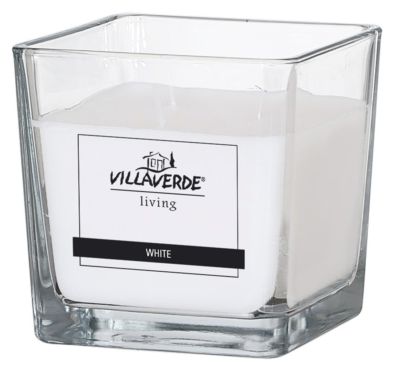 Villa Verde Duftkerze Villa Verde Duftkerze im Glas 3-Docht White, 10 x