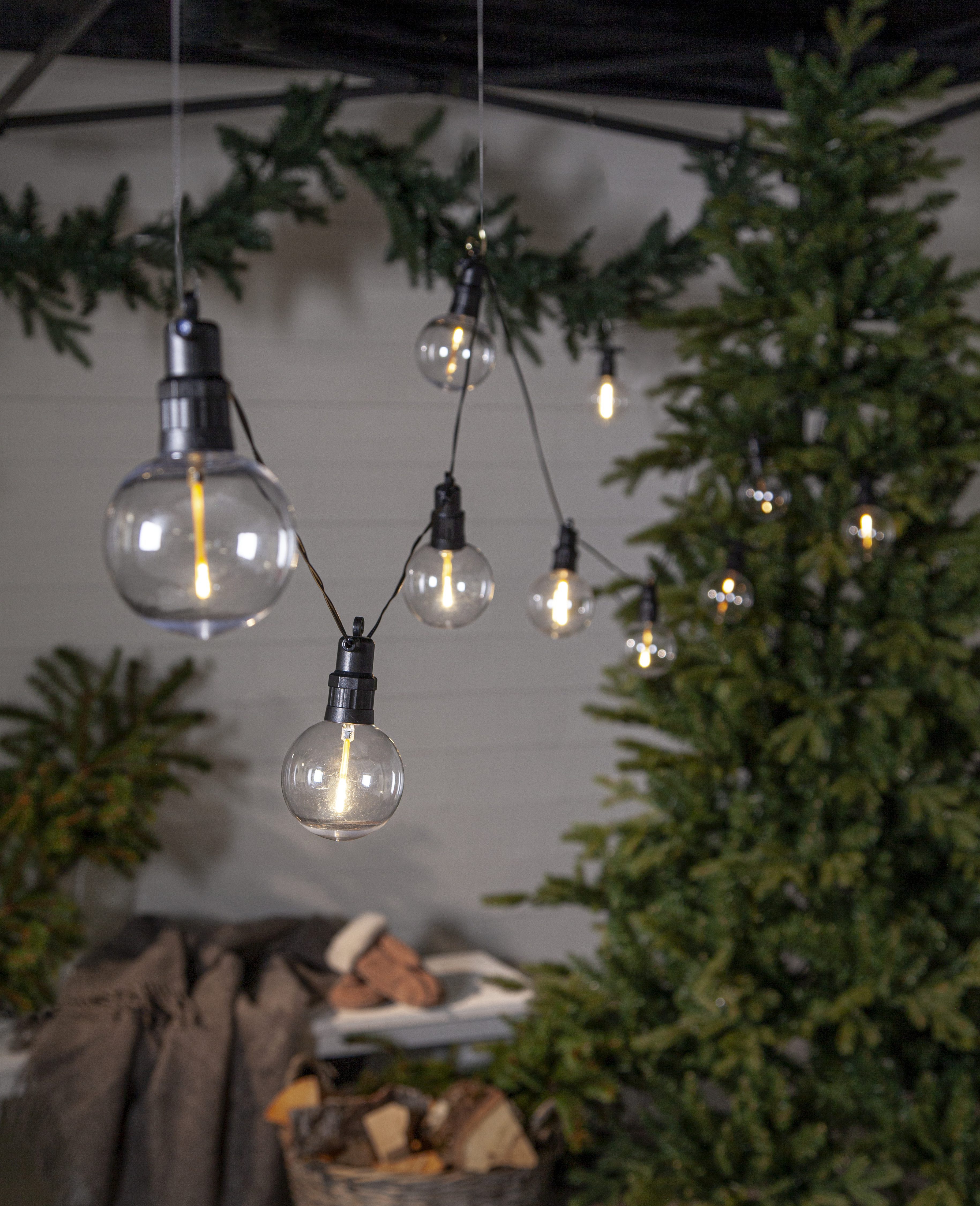 STAR TRADING LED-Lichterkette Circus Nevada, 10-flammig, Kunststoff, ca. 450x14 cm, 5m Zuleitung, Trafo, outdoor
