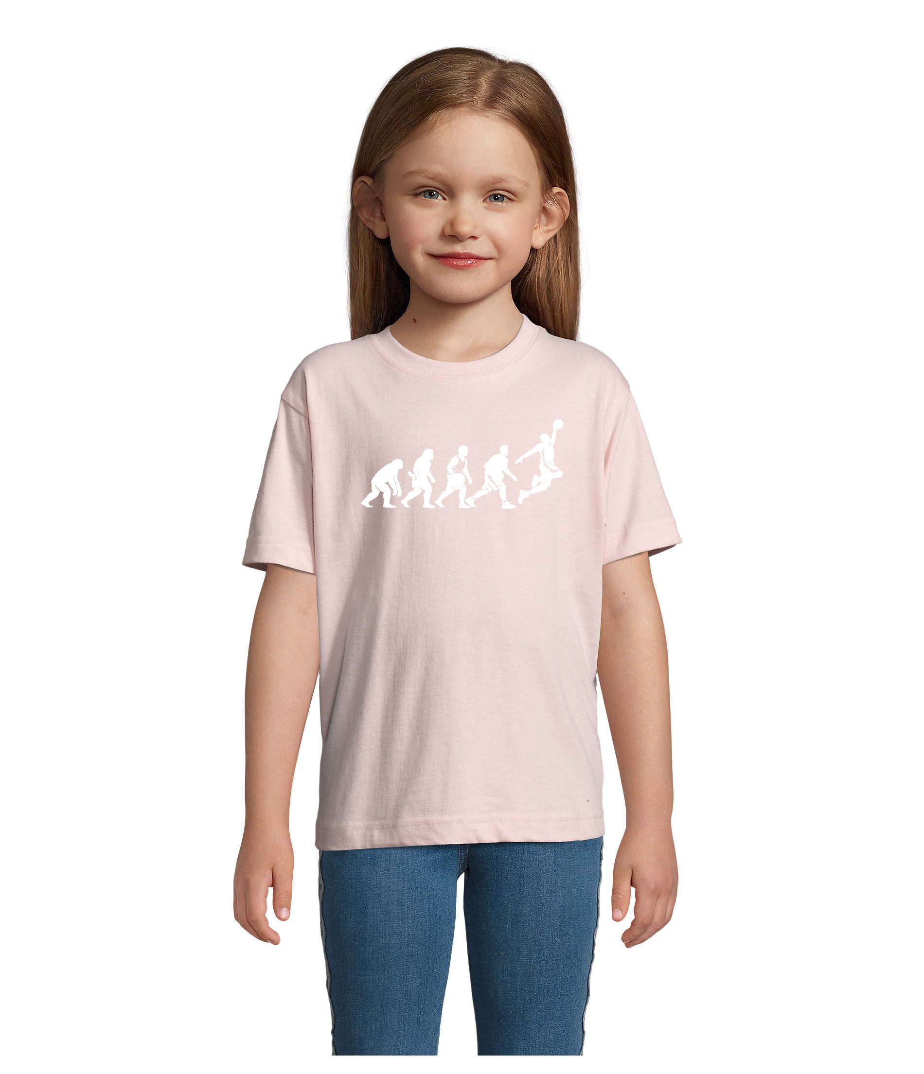 Blondie & Brownie T-Shirt Kinder T-Shirt Basketball Evolution Print Sportliches Kurzarm (Einzelstück, Einzelartikel) Evolution Basketball Shirt