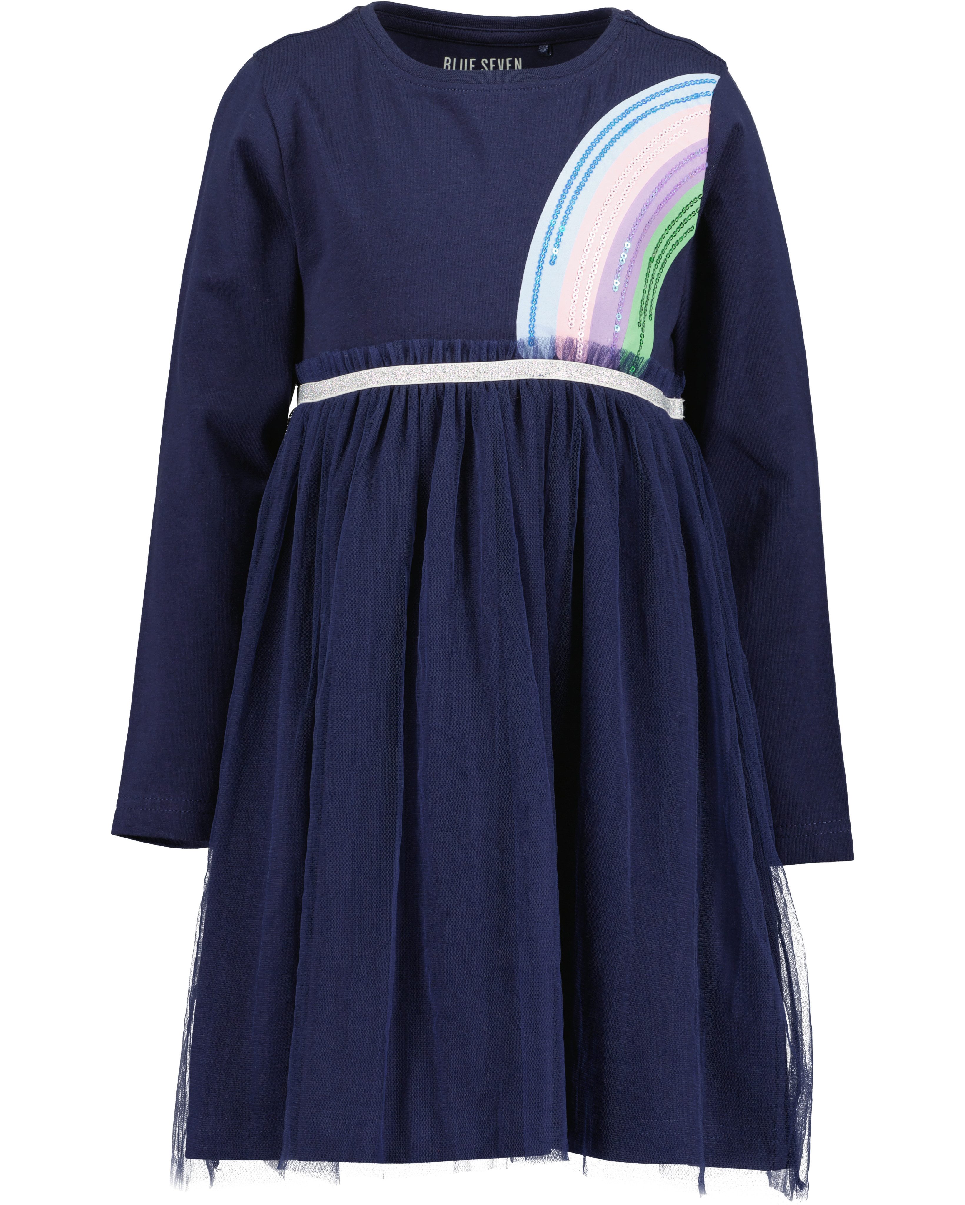 Blue Seven Jerseykleid mit aufgesetztem Tüllrock, Pailletten und Glitzerdetails