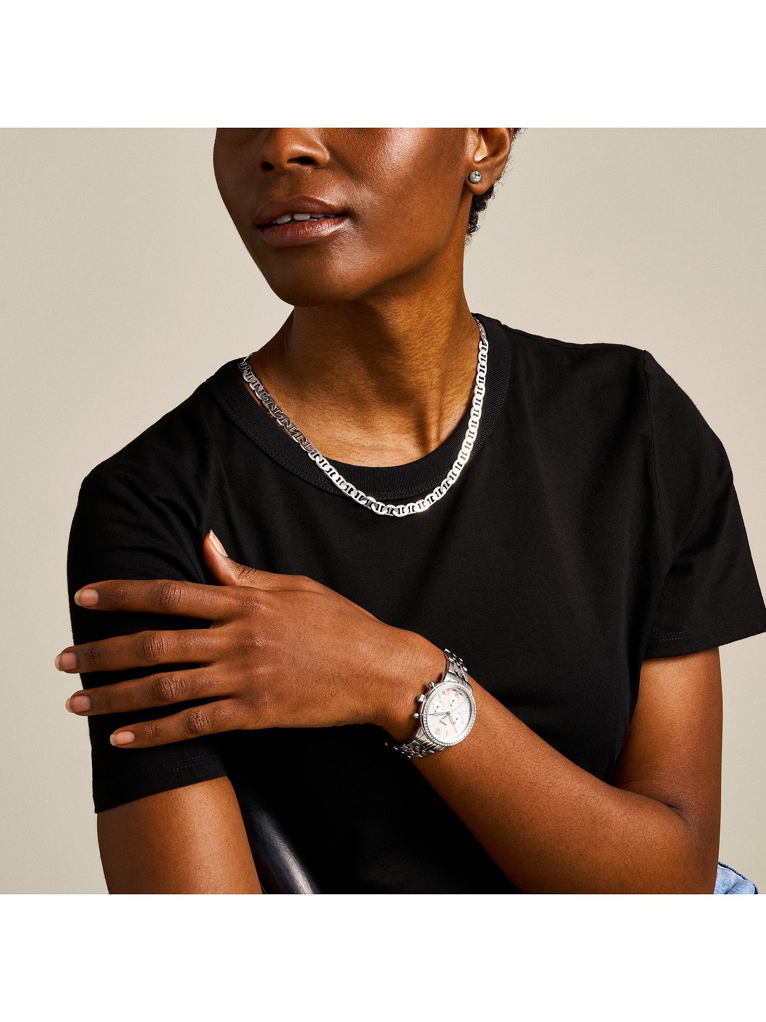 Fossil Collier Fossil Unisex-Kette Edels...