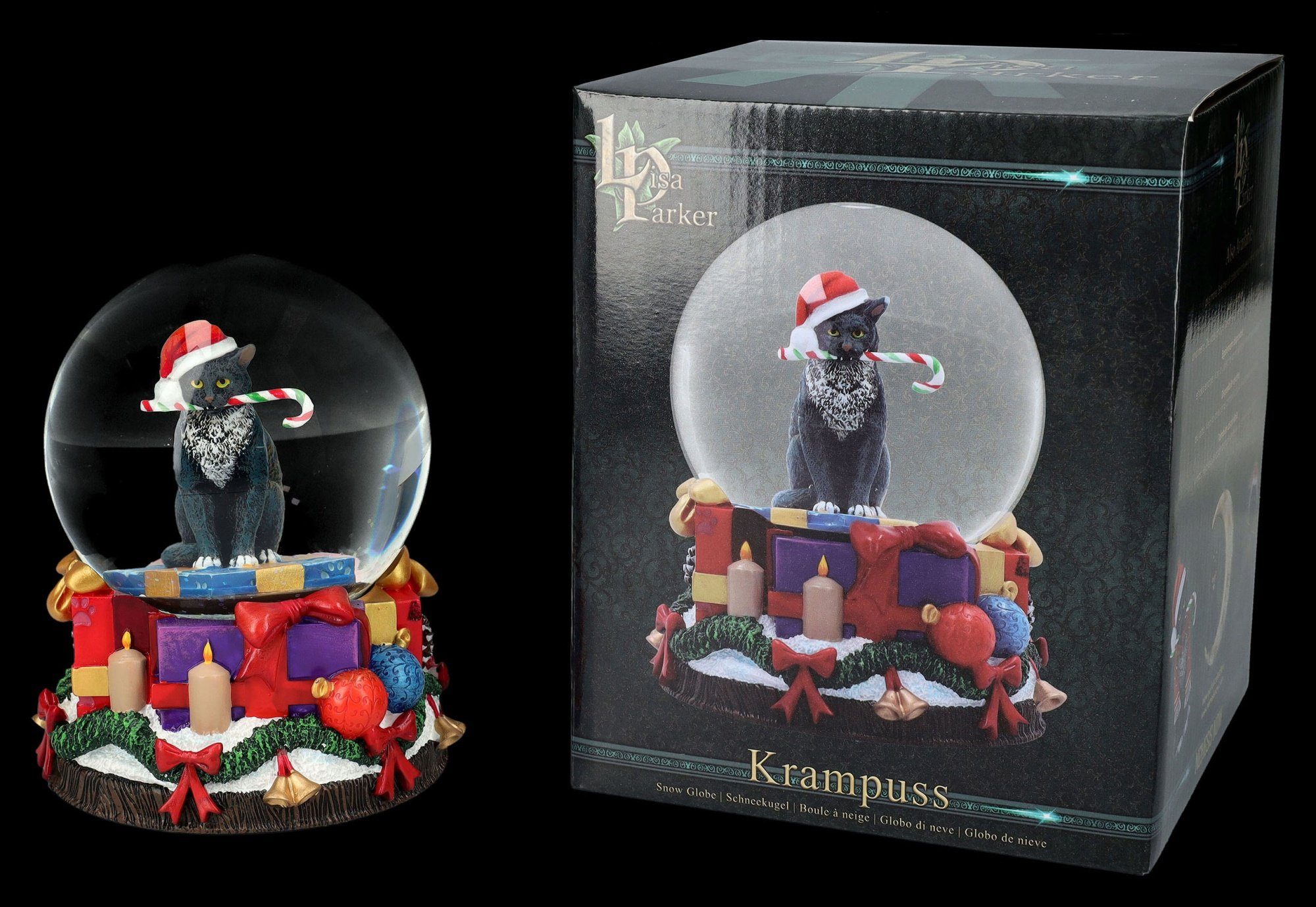 Figuren Shop GmbH Schneekugel Schneekugel Katze - Krampuss - Lisa Parker - günstig online kaufen