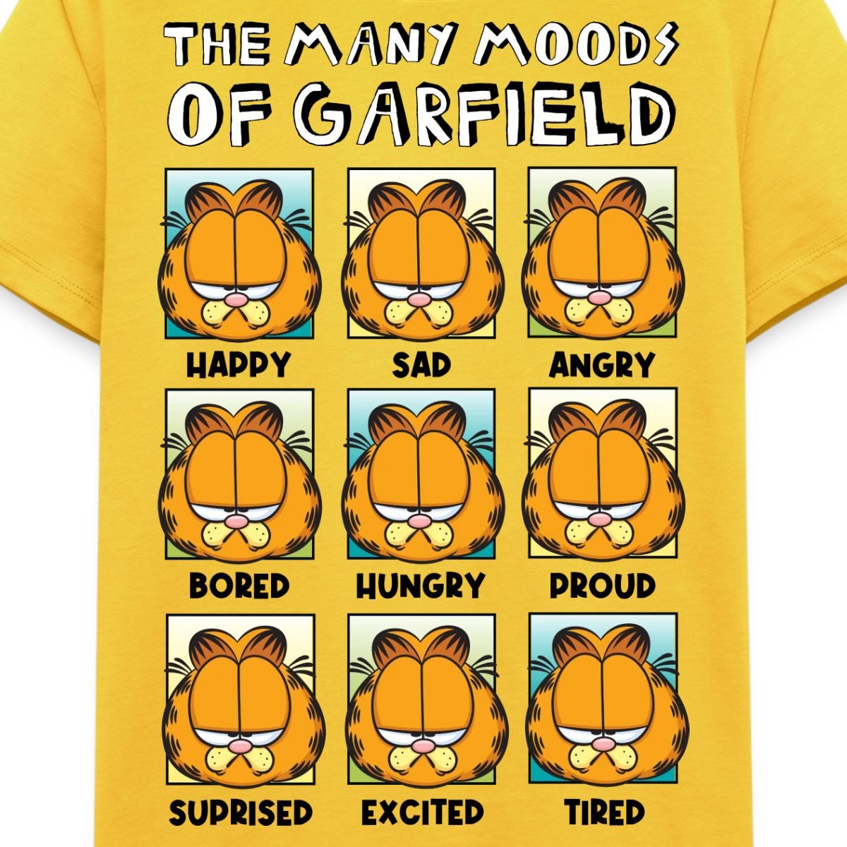 Spreadshirt T-Shirt Garfield Stimmungen Von Garfield Kacheln Kinder Premium T-Shirt (1-tlg)