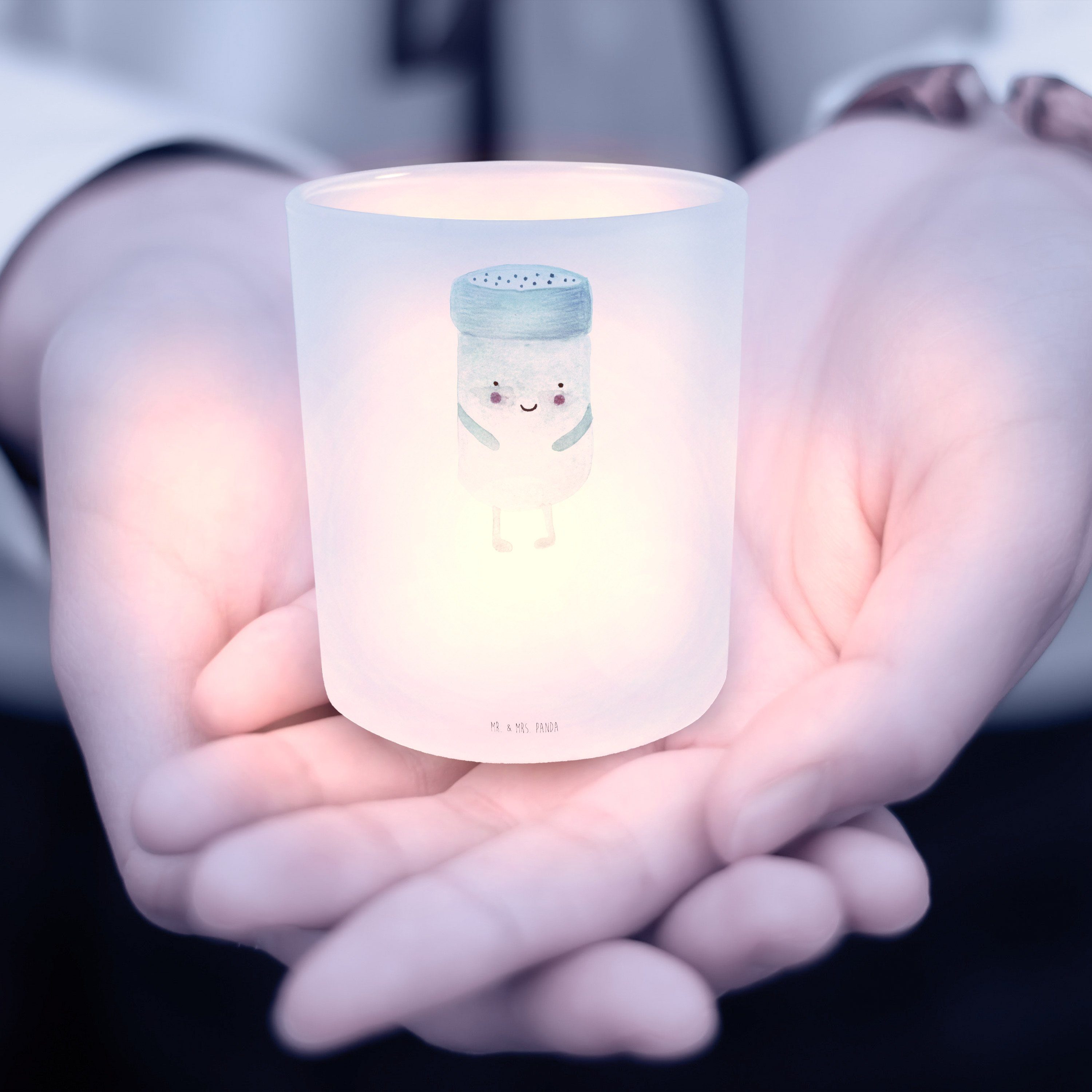 Mr. & Mrs. Panda Windlicht BestFriends-Salt - Transparent - Geschenk, Kerzenlicht, Teelichtglas, (1 St)