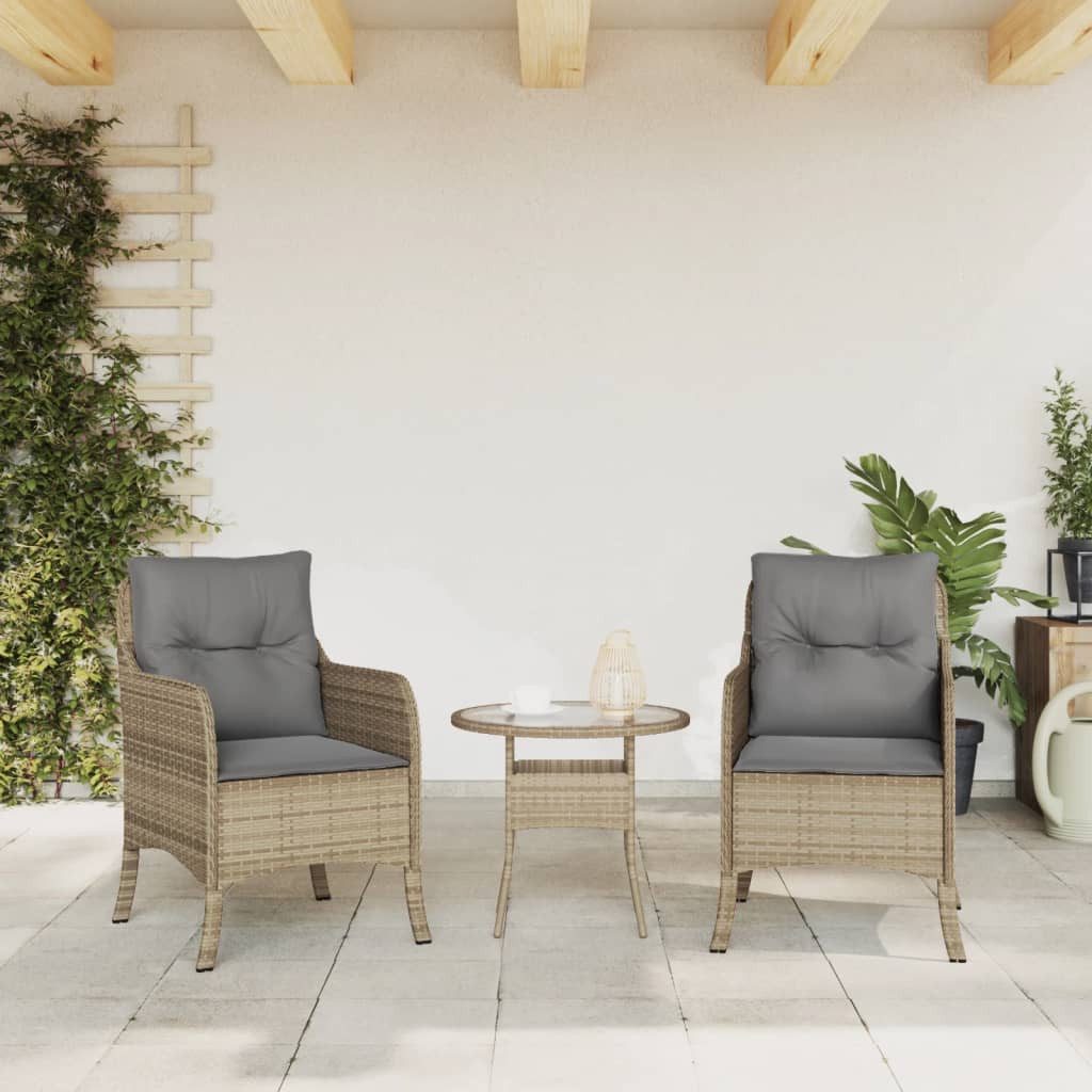 vidaXL Gartenstuhl Gartenstühle mit Kissen 2 günstig online kaufen