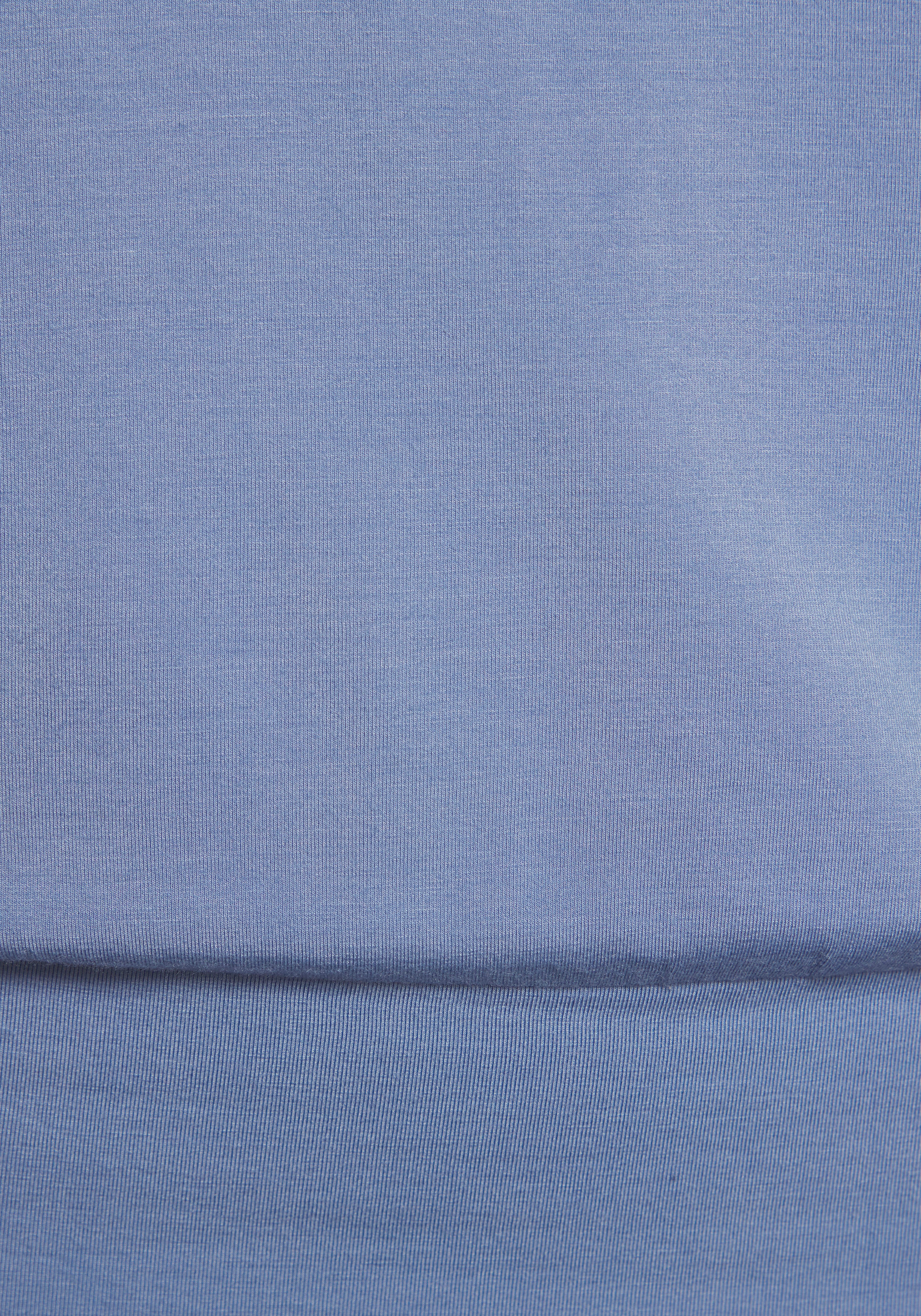 LASCANA Rundhalsshirt mit variabler Ärmellänge aus weichem Viskose-Stretch