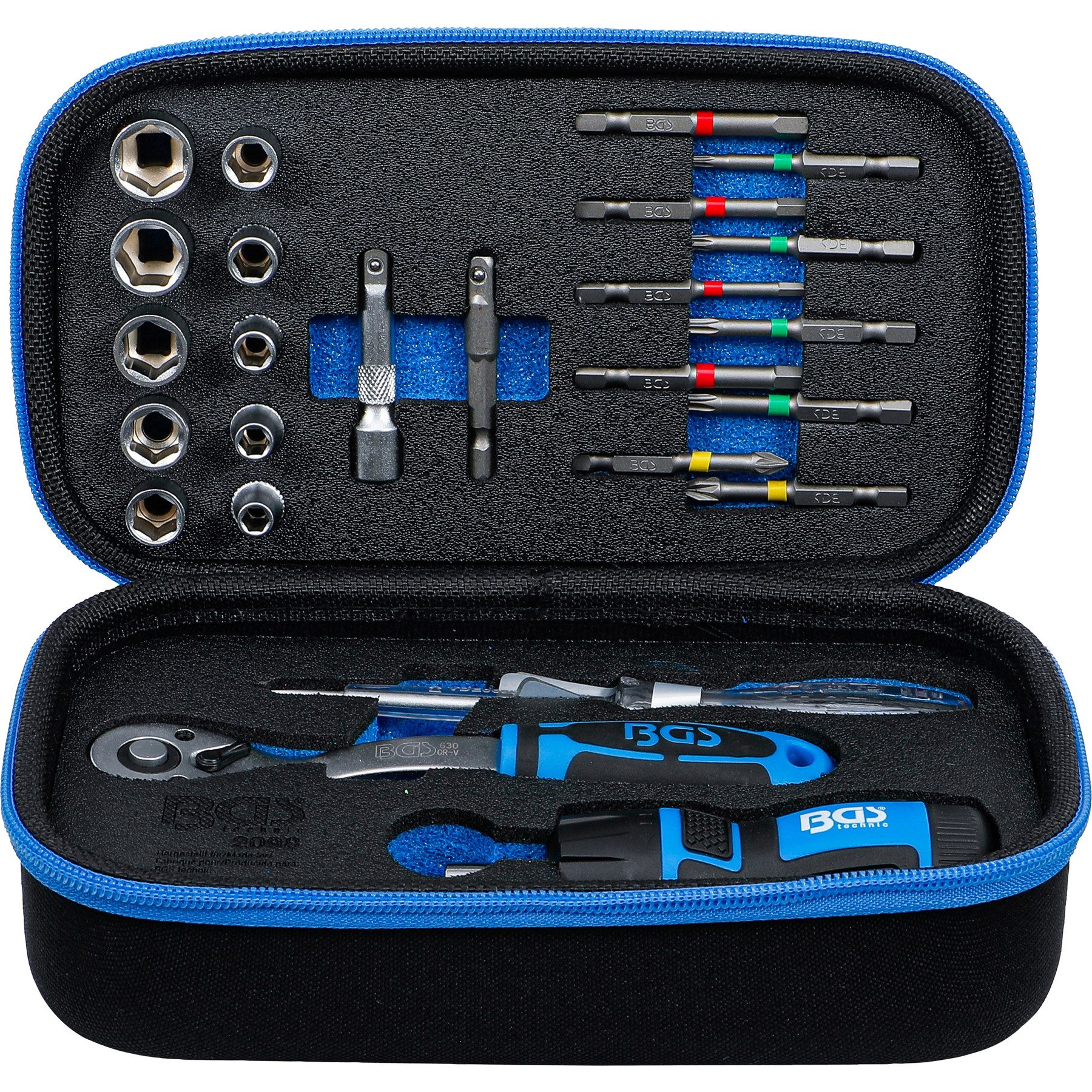 BGS technic Bit- und Steckschlüsselset BGS TECHNIC Steckschlüssel-Satz, 2098, 1/4", 26-teilig
