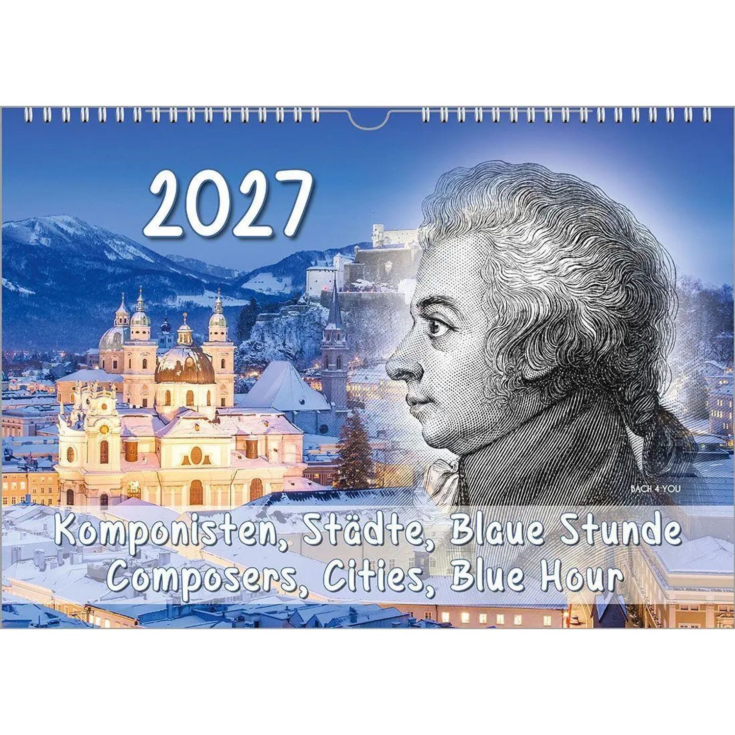 Bach Wandkalender Komponisten-Kalender, ein Musik-Kalender 2027, DIN A4