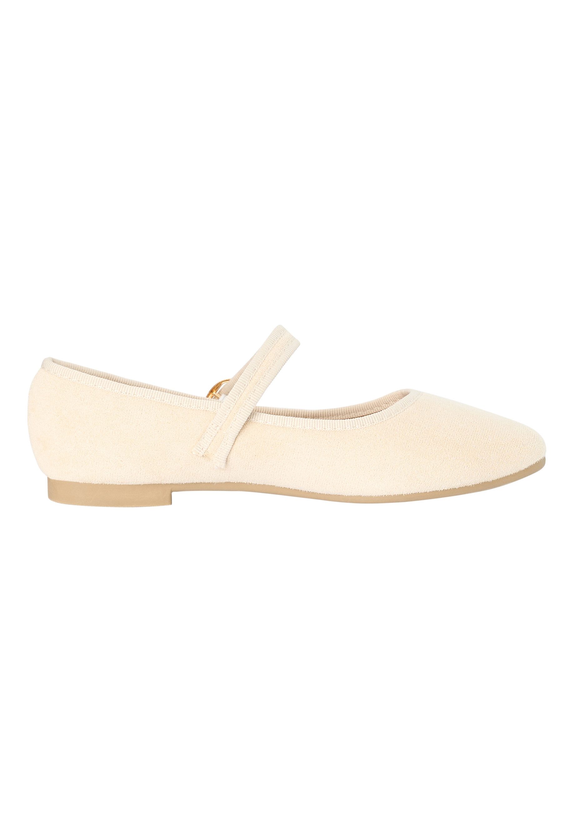 Day Vine Retro Muse Mary-Jane-Ballerinas mit Veloursoptik und goldener Schnalle Ballerina – Bild 2 von 5