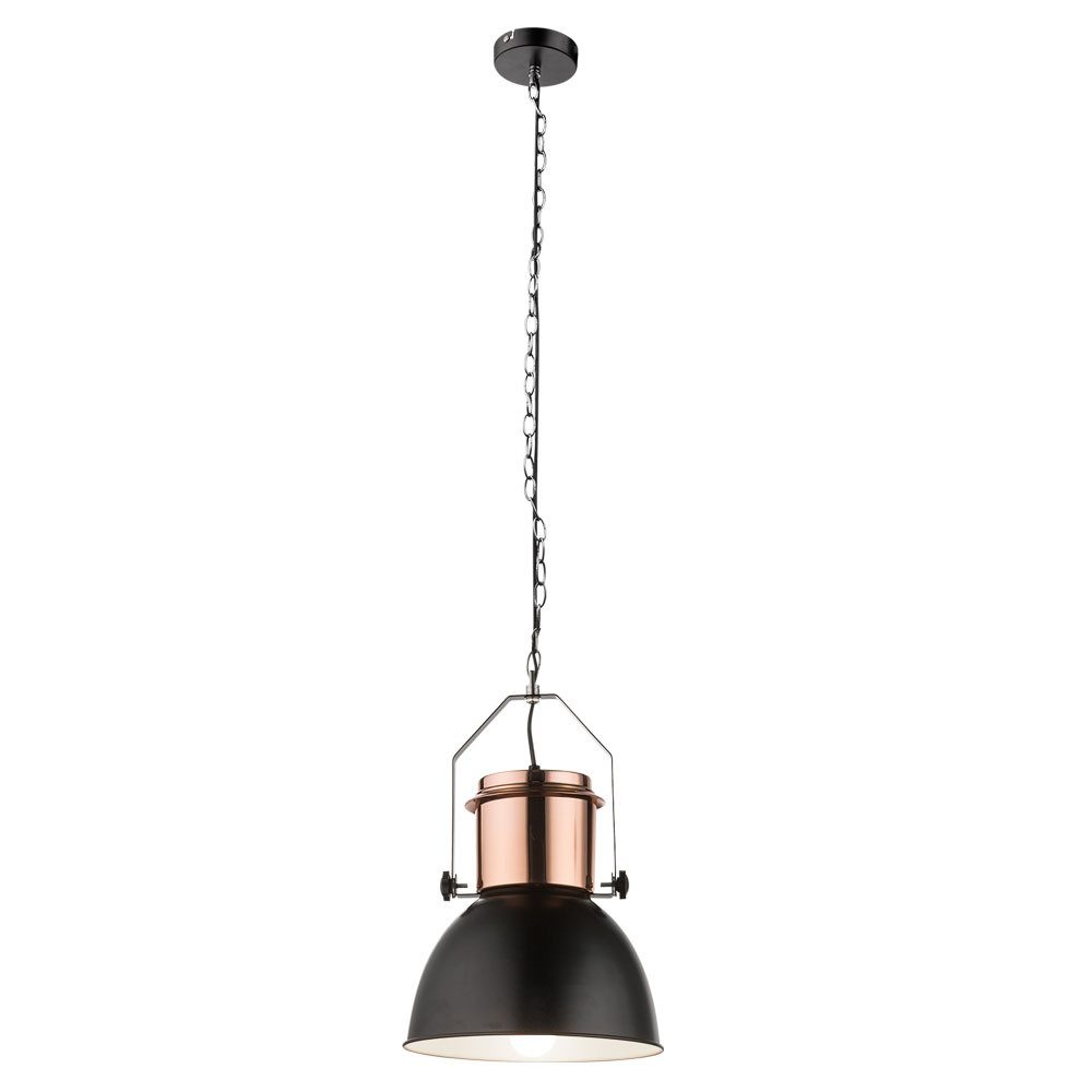 GLOBO LIGHTING LED-Hängeleuchte, Leuchtmittel inklusive, Warmweiß, Hängeleuchte Pendelleuchte Esszimmerleuchte kupfer schwarz Retro LED